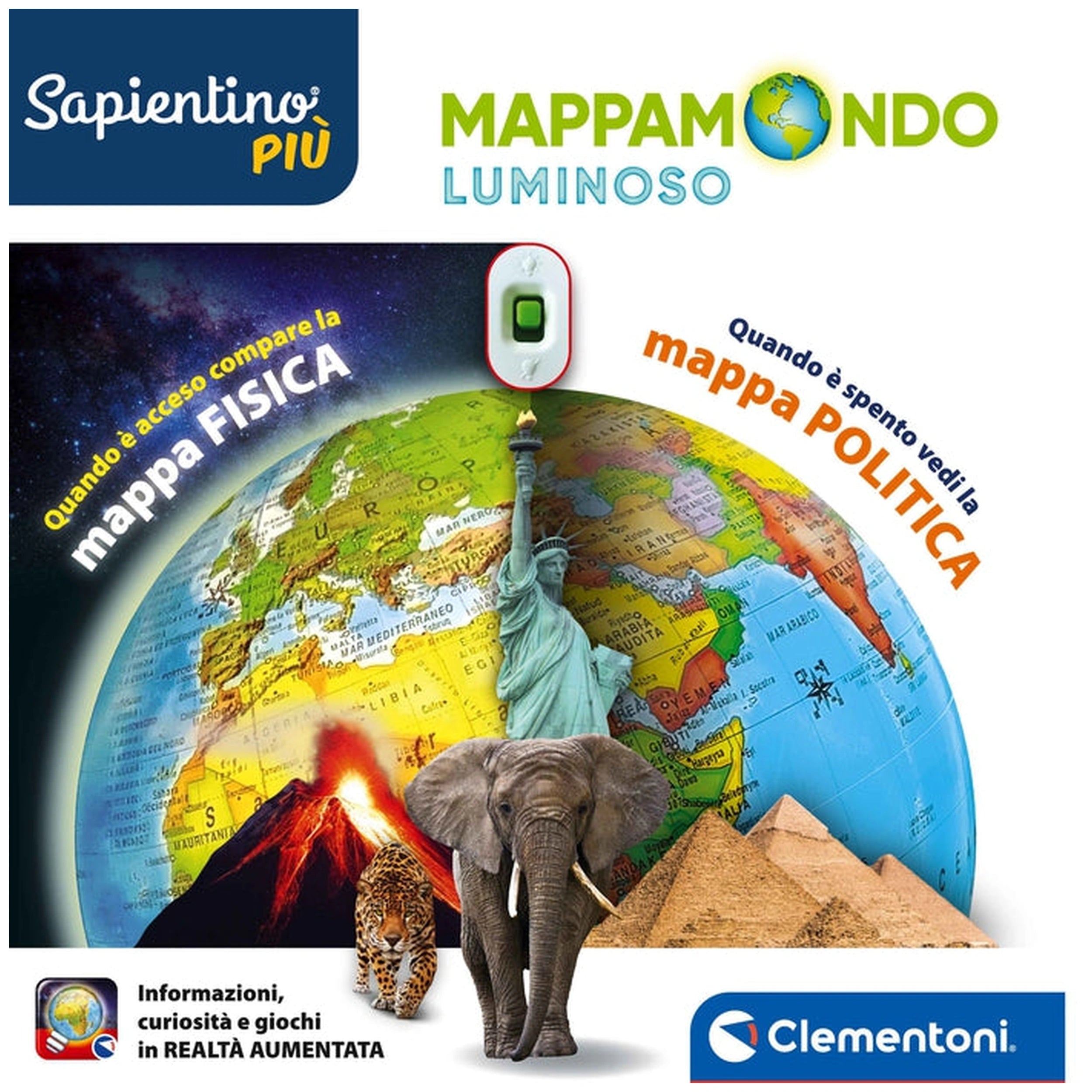 Clementoni - Mappamondo Luminoso Educational Toys - Italian Edition