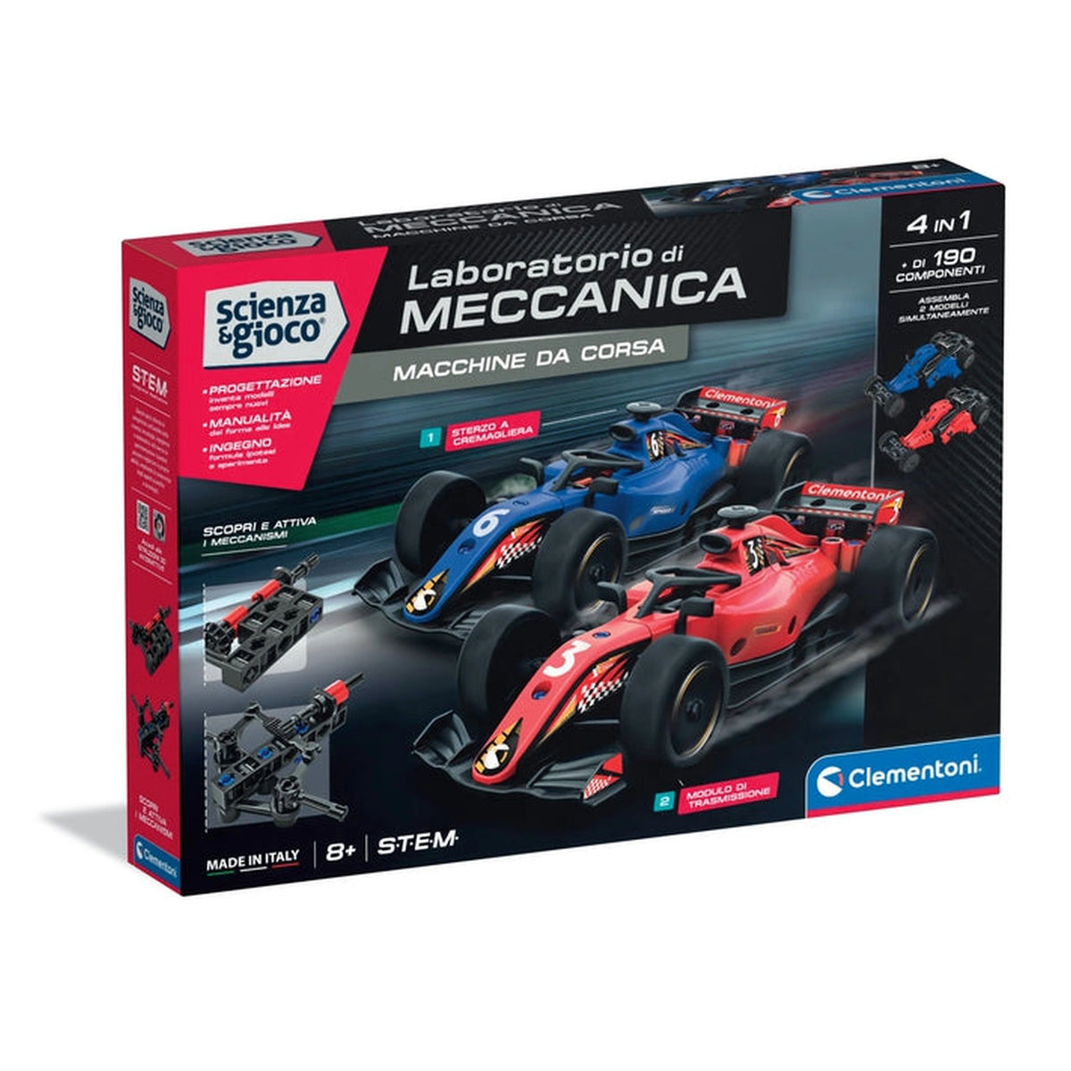 Clementoni - Ensemble de construction STEM de voitures de course