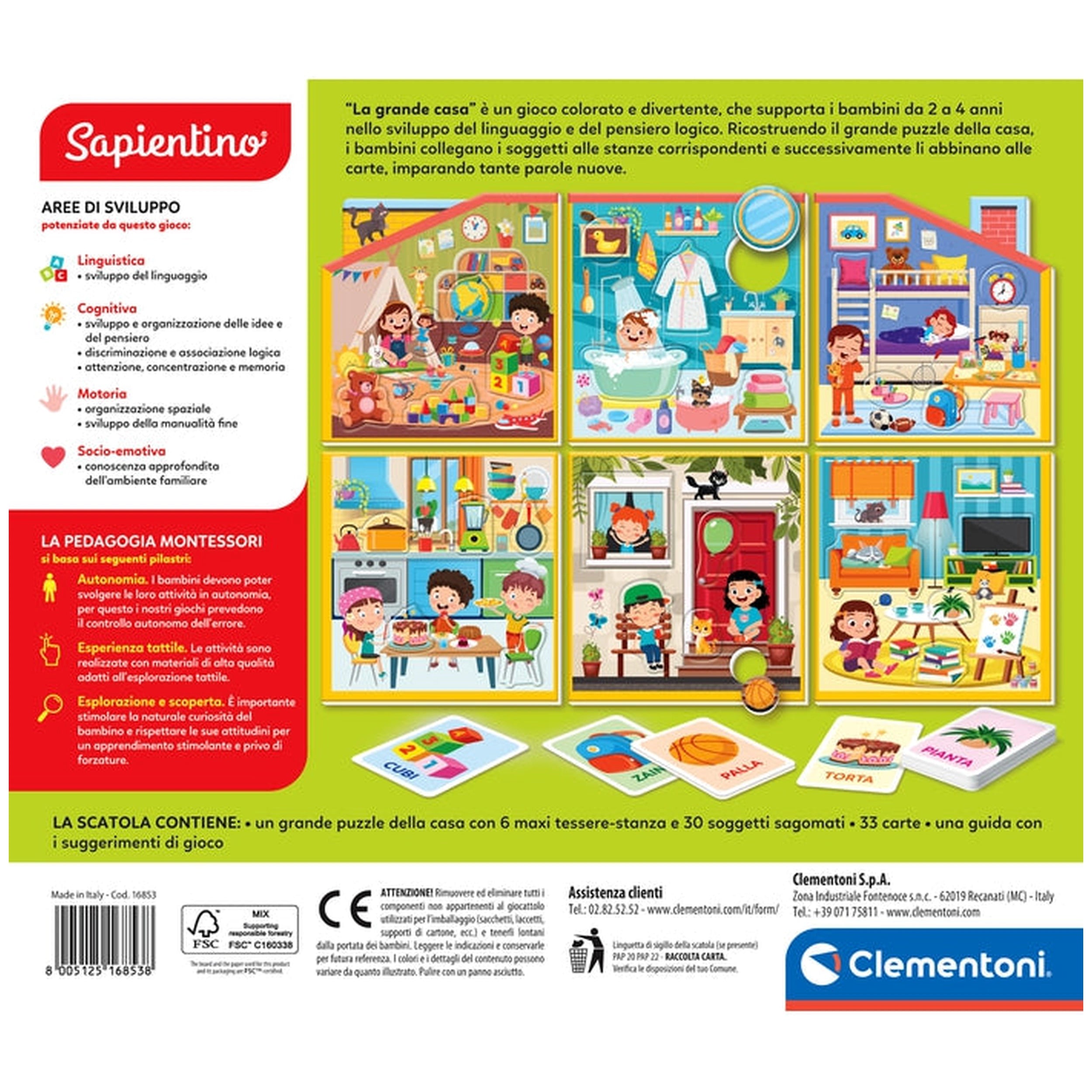 Clementoni - Sapientino - Montessori-La-Grande-Casa - Jouets Éducatifs