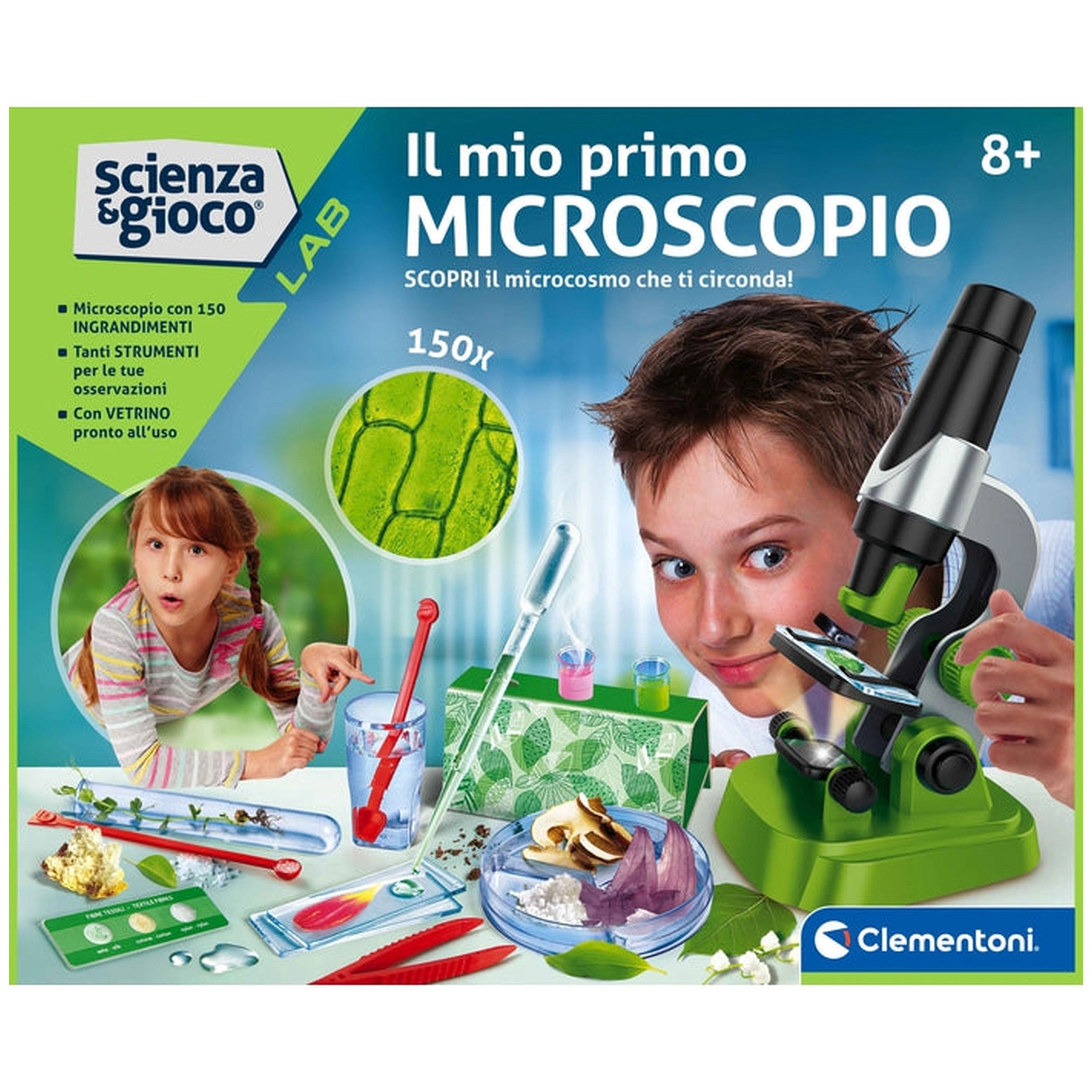 Clementoni Scienza E Gioco Lab - Mon Premier Microscope Jouets Playsets - Édition Italienne