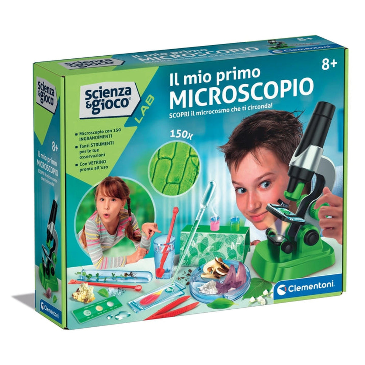 Clementoni Scienza E Gioco Lab - Mon Premier Microscope Jouets Playsets - Édition Italienne