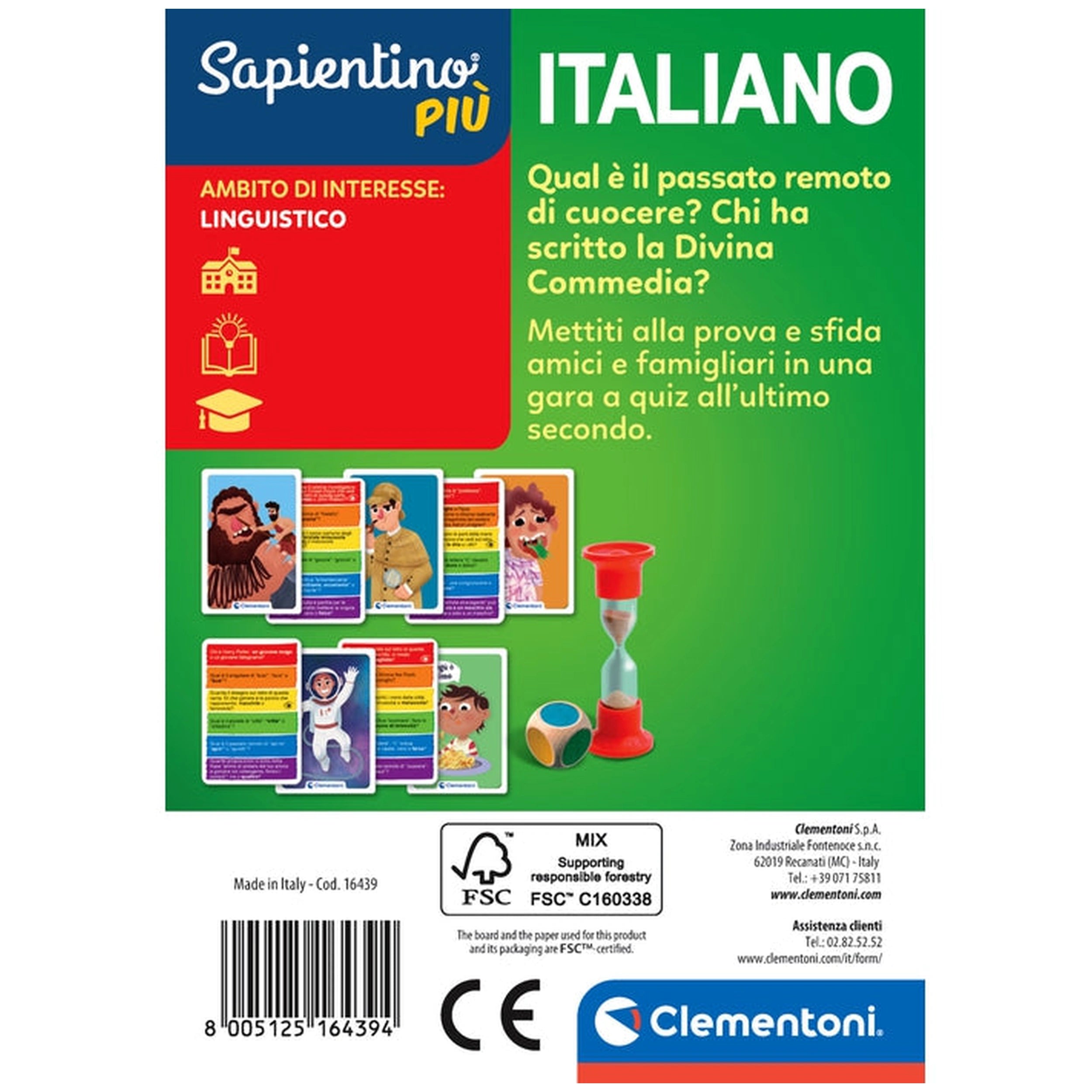 Clementoni - Testa A Testa Jeux de Cartes Italien - Édition Italienne