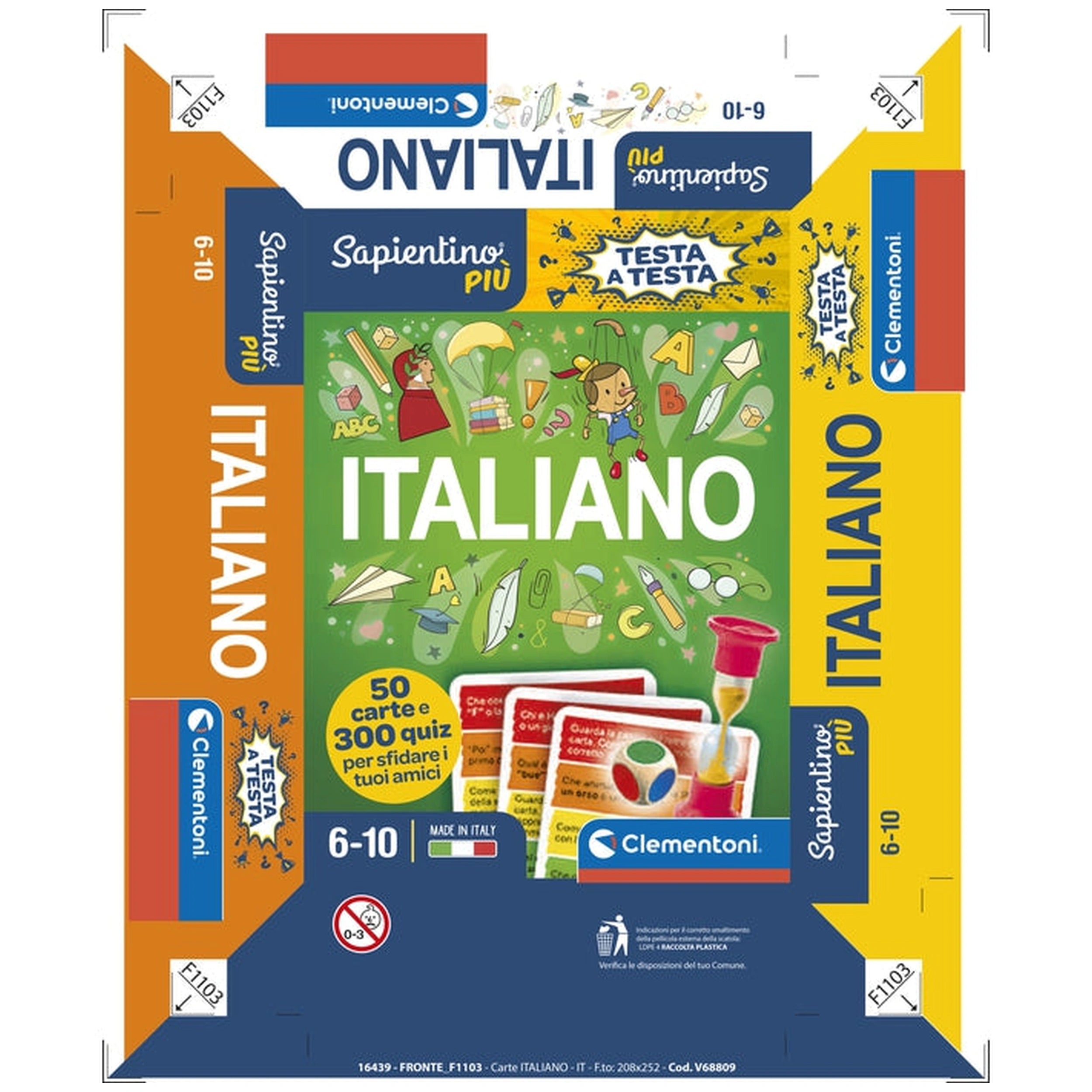 Clementoni - Testa A Testa Jeux de Cartes Italien - Édition Italienne
