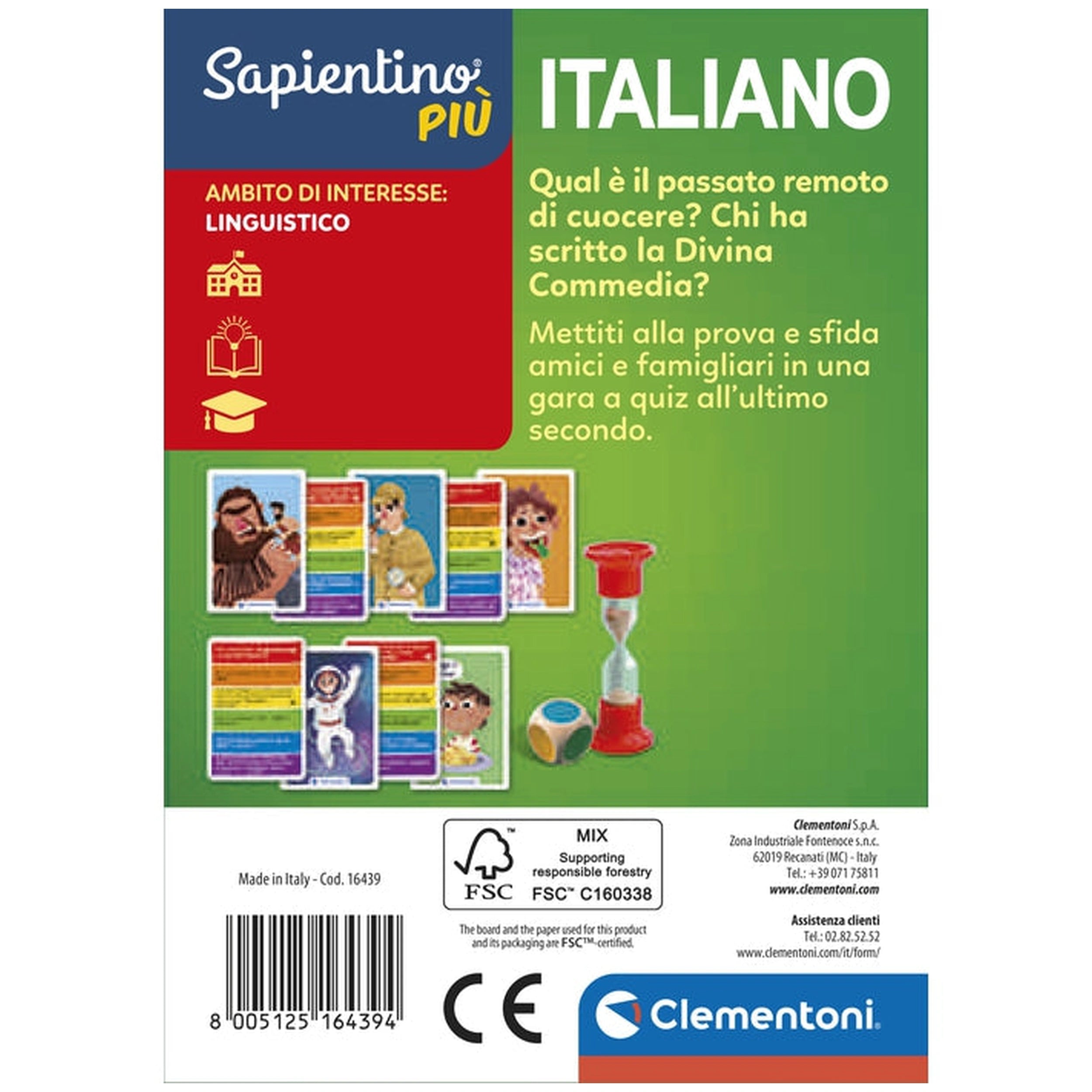 Clementoni - Testa A Testa Jeux de Cartes Italien - Édition Italienne