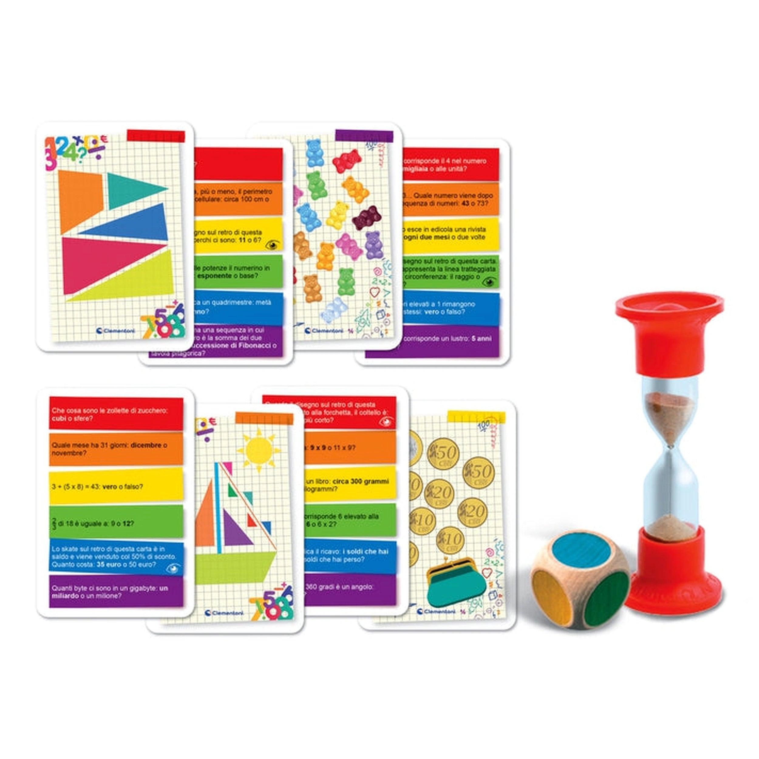 Clementoni - Testa A Testa Jeux de Cartes Mathématiques - Édition Italienne