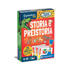 Clementoni - Testa A Testa Jeux de Cartes Histoire et Préhistoire - Édition Italienne