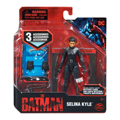 DC Comics, Batman Selina Kyle Action Figure 10 cm with 3 Accessories and Mystery Card