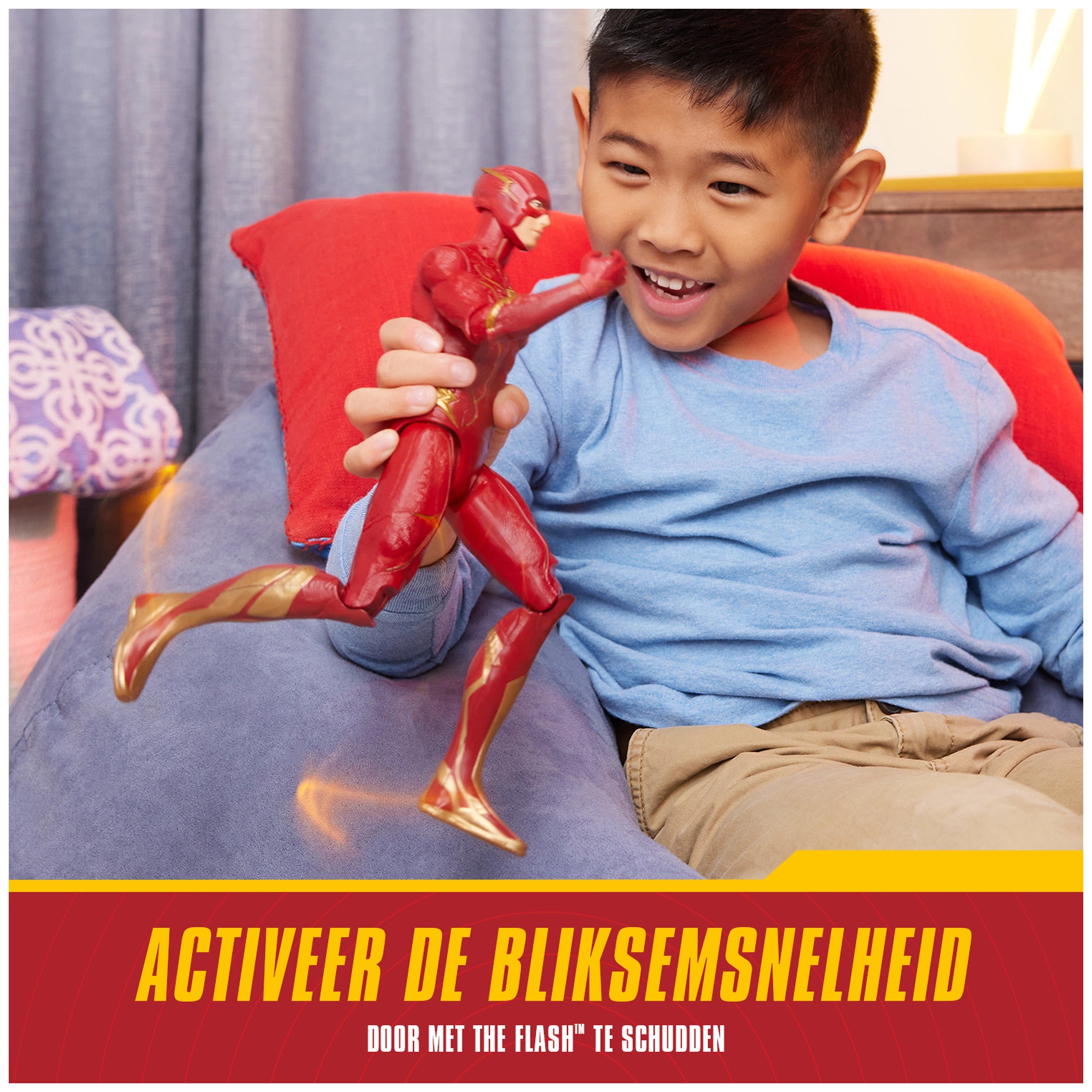 Figurine d'action The Flash de DC Comics Speed Force avec lumières et plus de 15 sons, 30 cm