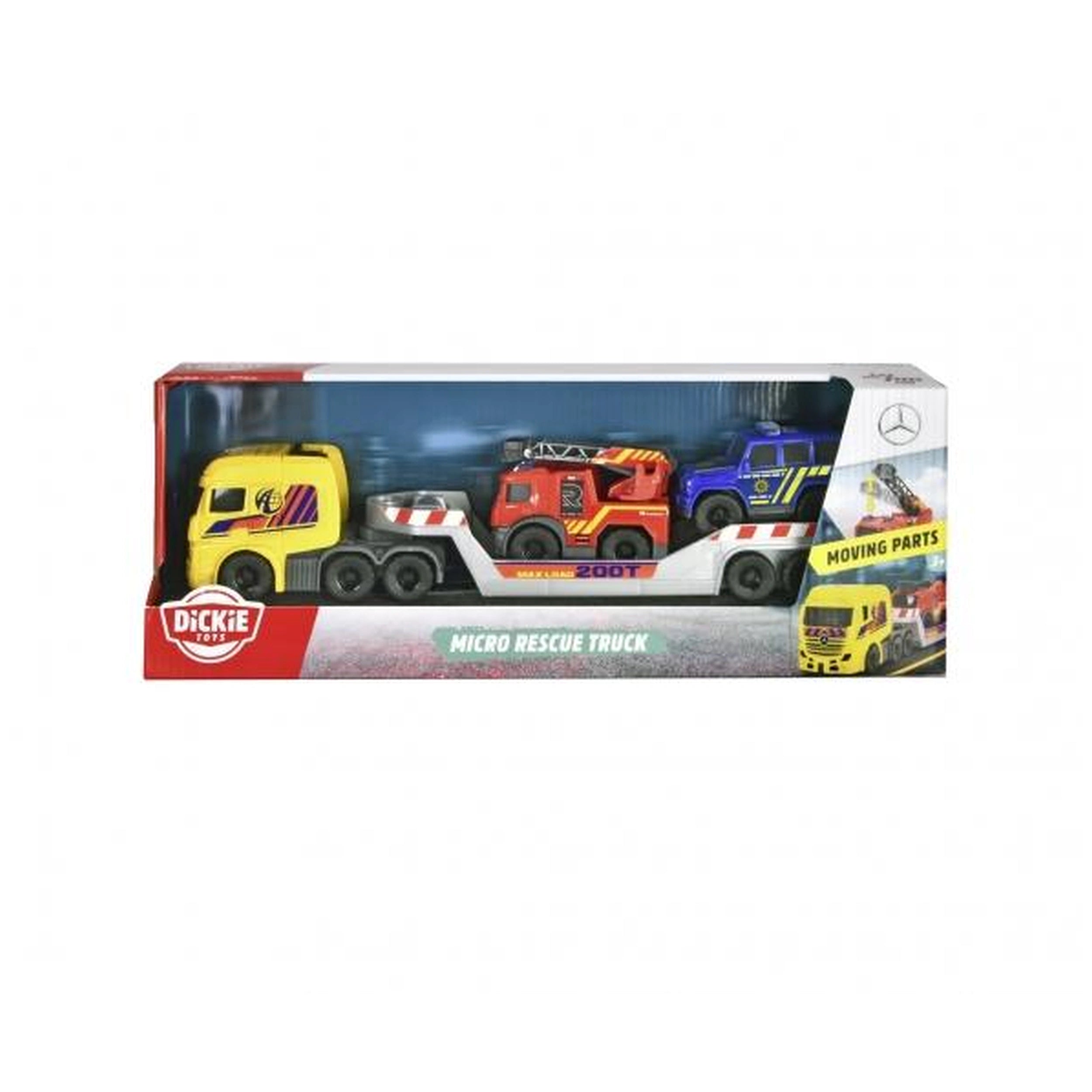 Dickie - Camion de secours micro 3 en 1 véhicules de jeu
