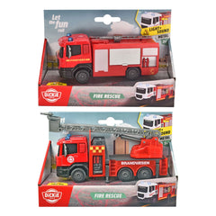 Dickie - Assortiment de Véhicules de Secours Incendie avec Lumières et Sons