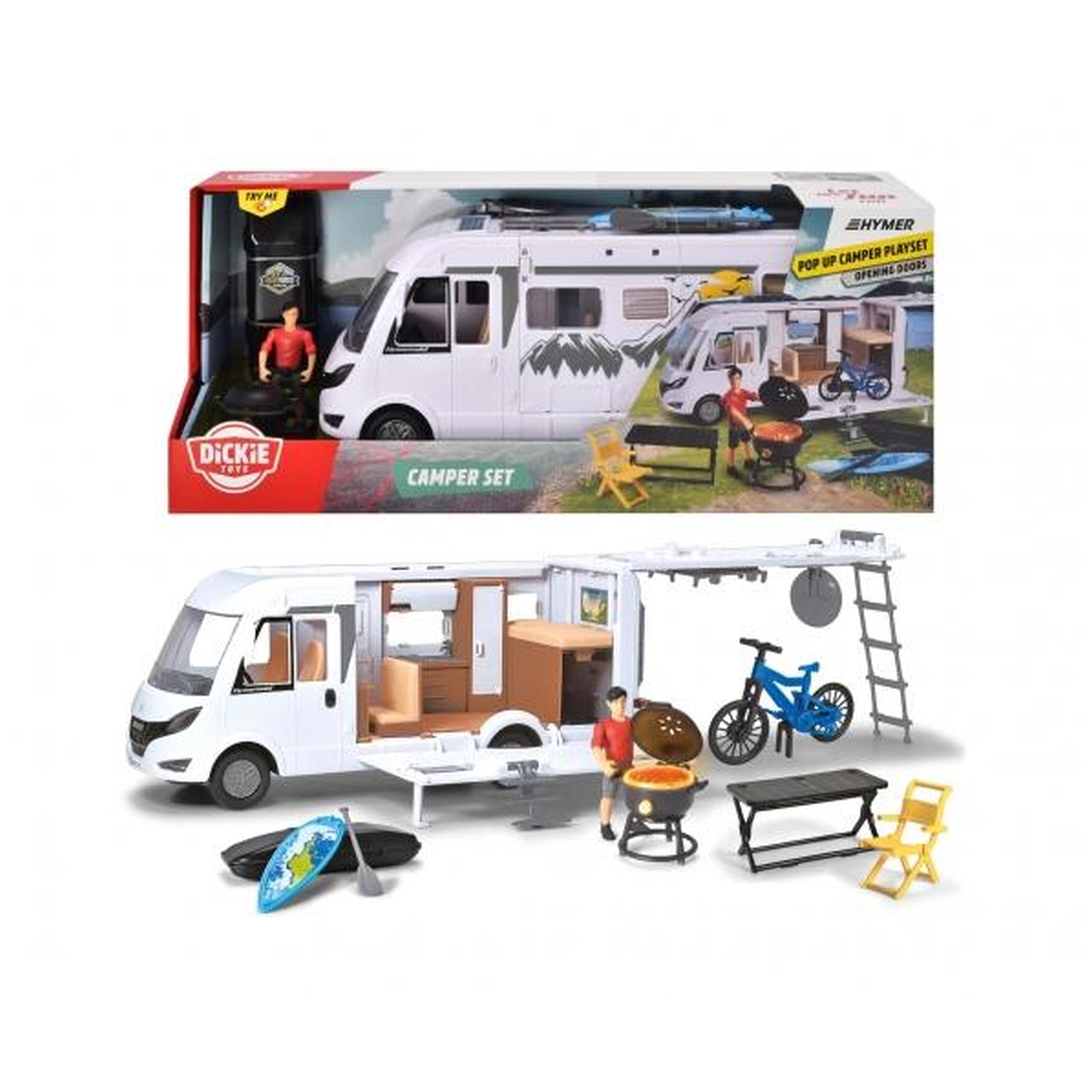 Dickie - Set de jeux de véhicules de camping Hymer Pop Up