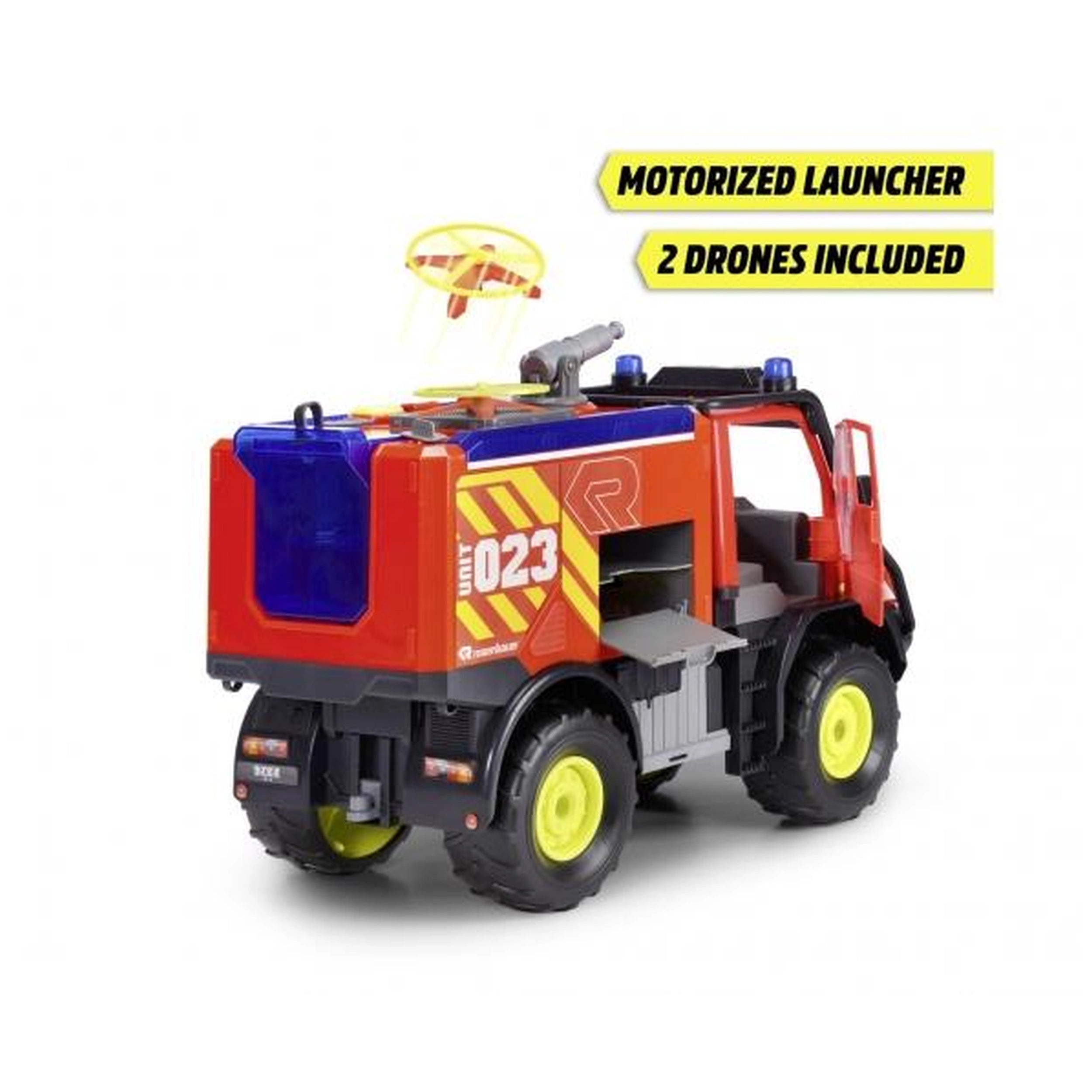 Dickie - Mercedes-Benz Unimog U530 Véhicule de secours incendie avec lumières et sons