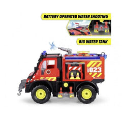 Dickie - Mercedes-Benz Unimog U530 Véhicule de secours incendie avec lumières et sons