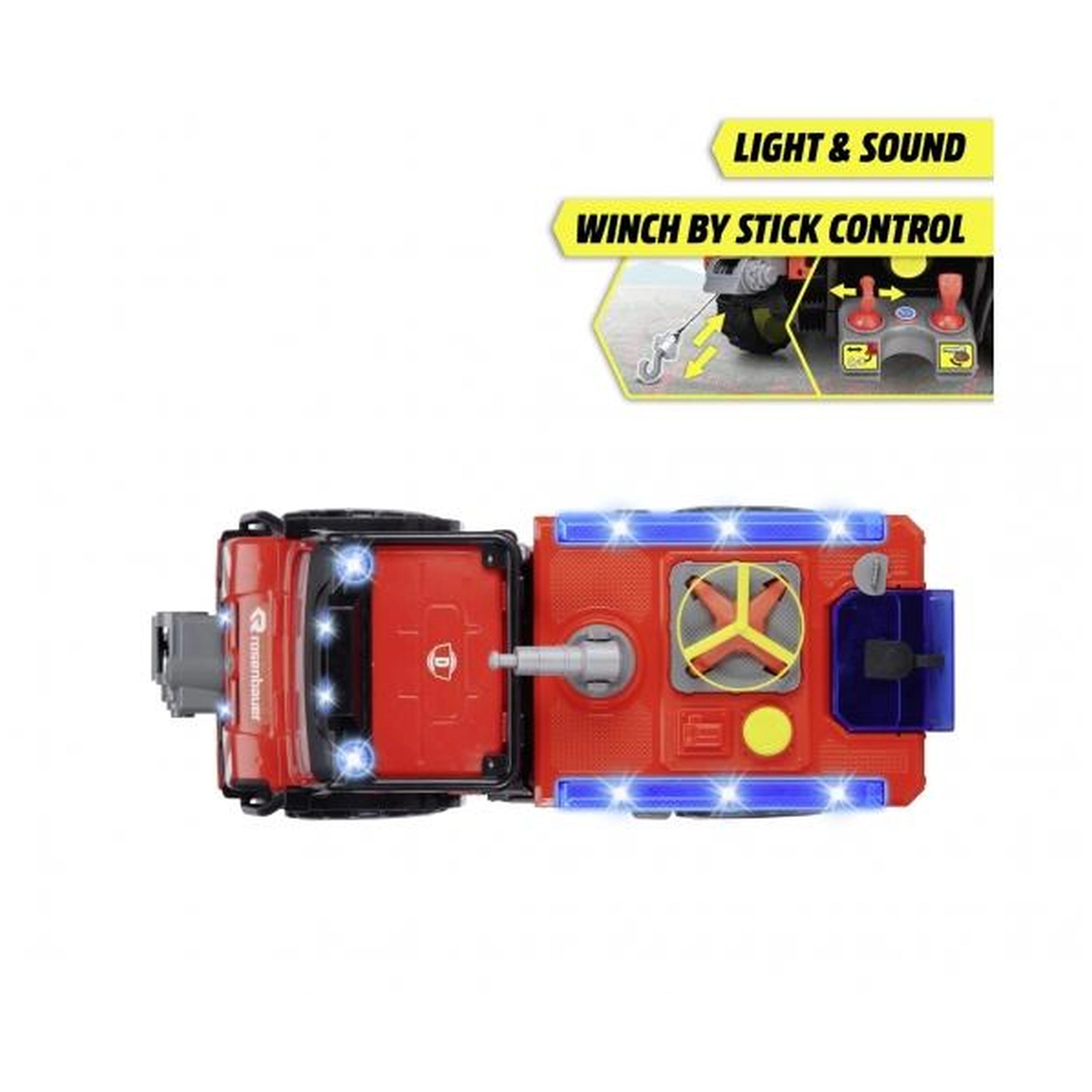 Dickie - Mercedes-Benz Unimog U530 Véhicule de secours incendie avec lumières et sons