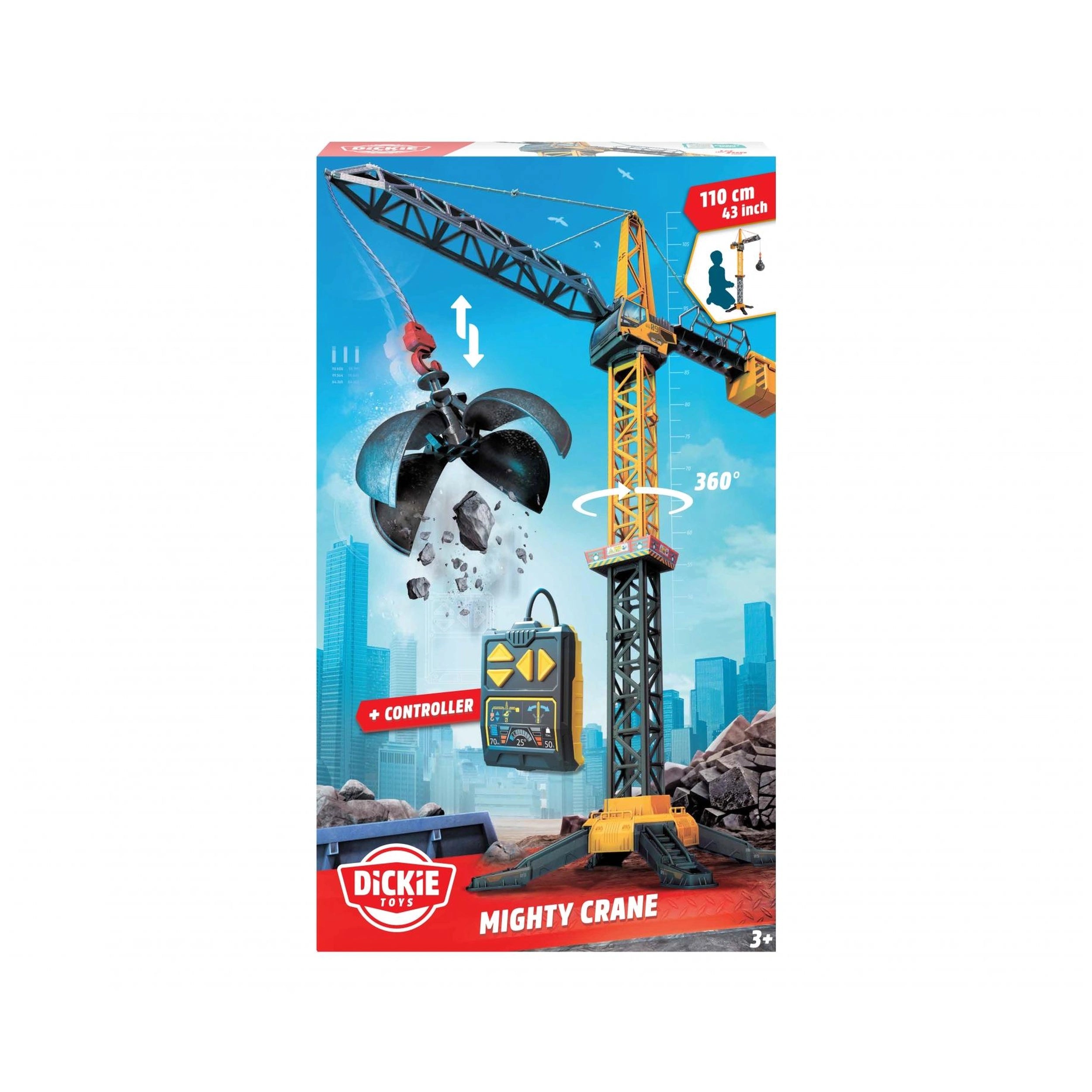 Dickie-Toys - Véhicule de jeu Mighty-Crane