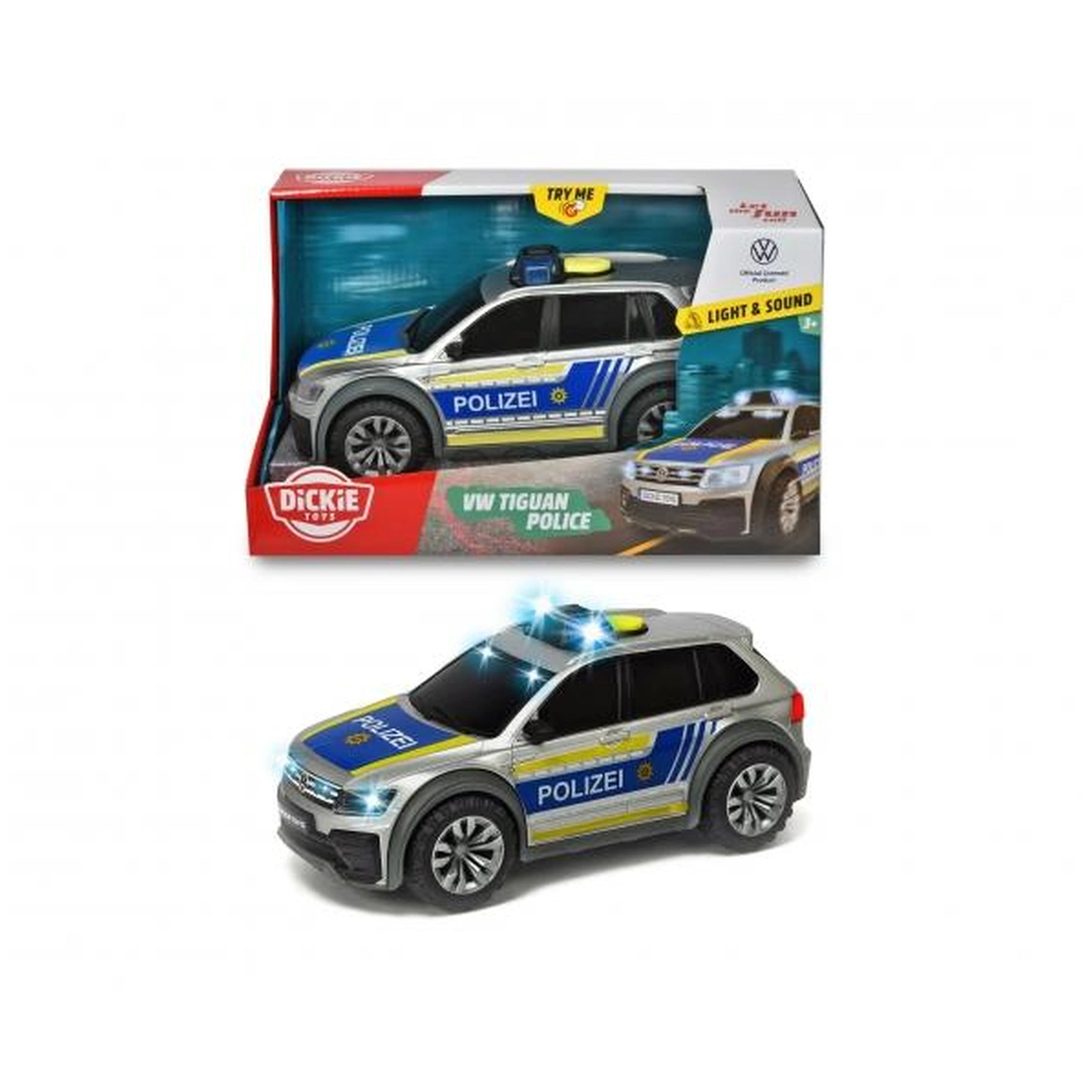 Dickie - Police Volkswagen Vw Tiguan R-Line With Sounds And Lights Play Vehicles