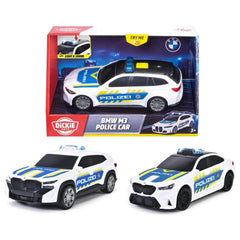 Voiture de police BMW Dickie - 15 cm - Lumière et son - 3-5 ans - Véhicule d'urgence