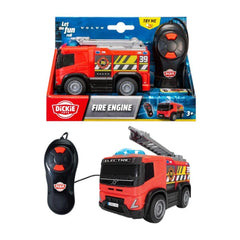 Dickie Toys - Cable Remote Controlled Fire Truck - 19cm Emergency Vehicle with Lights & Sounds - Age +3 - Play Vehicles