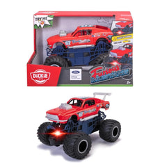 Dickie Toys - Ford Furious Mustang Toy Car for Kids Ages 3 Years+ - 1:24 Scale Licensed Muscle Car Travel Vehicle with Friction Motor, Lights, Sound Effects and Rubber Tyres