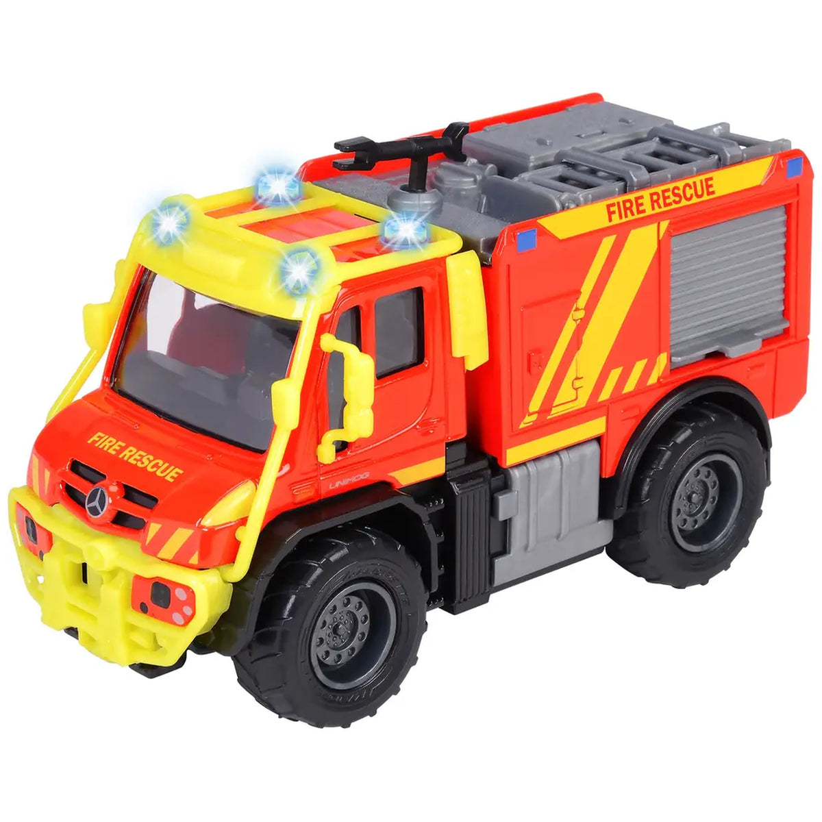 Dickie - Camion de pompier Unimog U530 avec lumières et sons véhicules de jeu