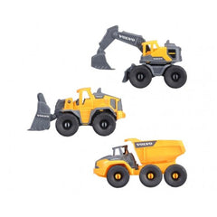 Dickie - Pack de 3 Véhicules de Construction Volvo