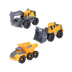 Dickie - Pack de 3 Véhicules de Construction Volvo