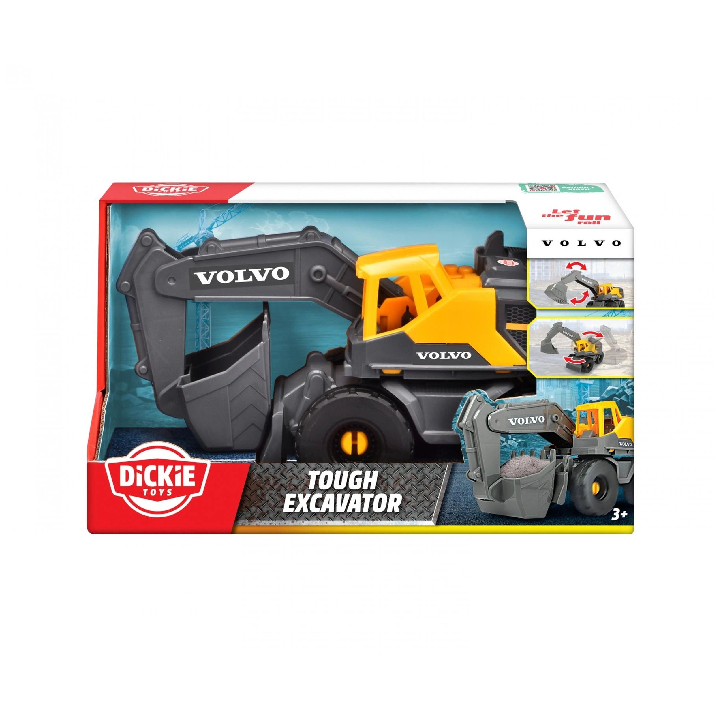 Dickie - Volvo Excavatrice Robuste - Véhicules de Jeu