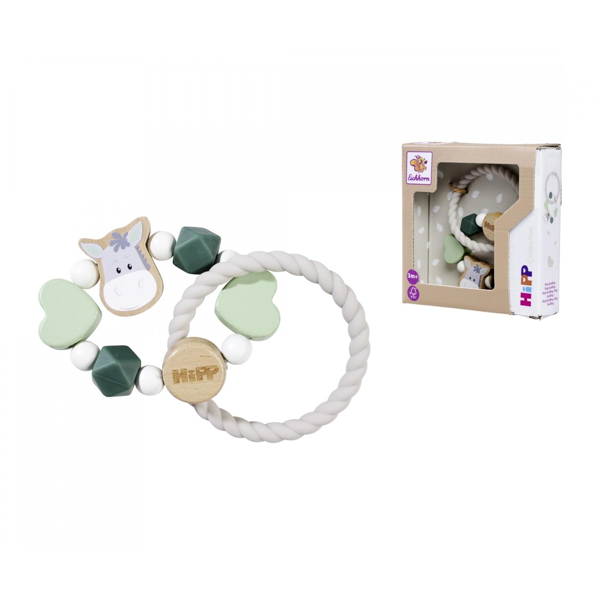 Eichhorn - Grapper HiPP pour bébé avec anneau - Jouets d'activité pour bébé - Jouets d'activité pour bébé