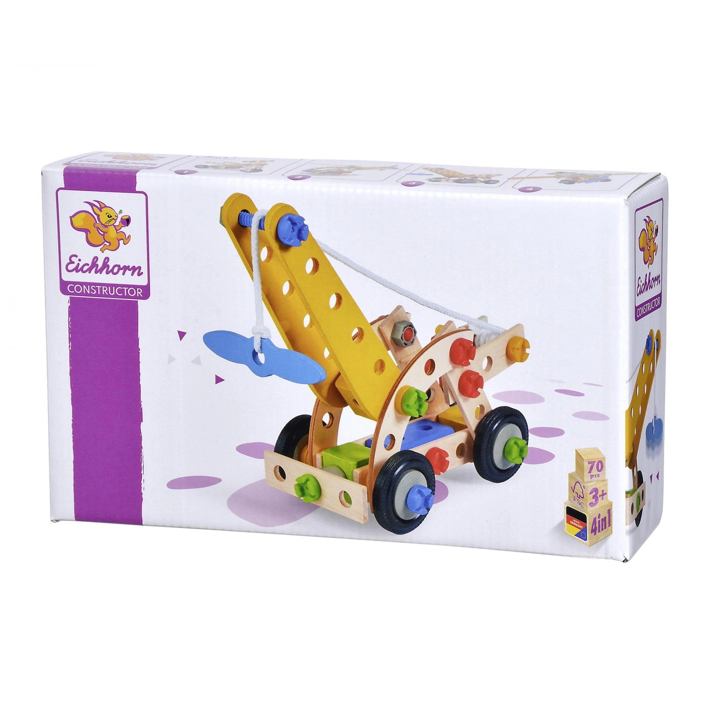 Eichhorn - Constructeur 4en1 - 70 pièces - Jouets de construction