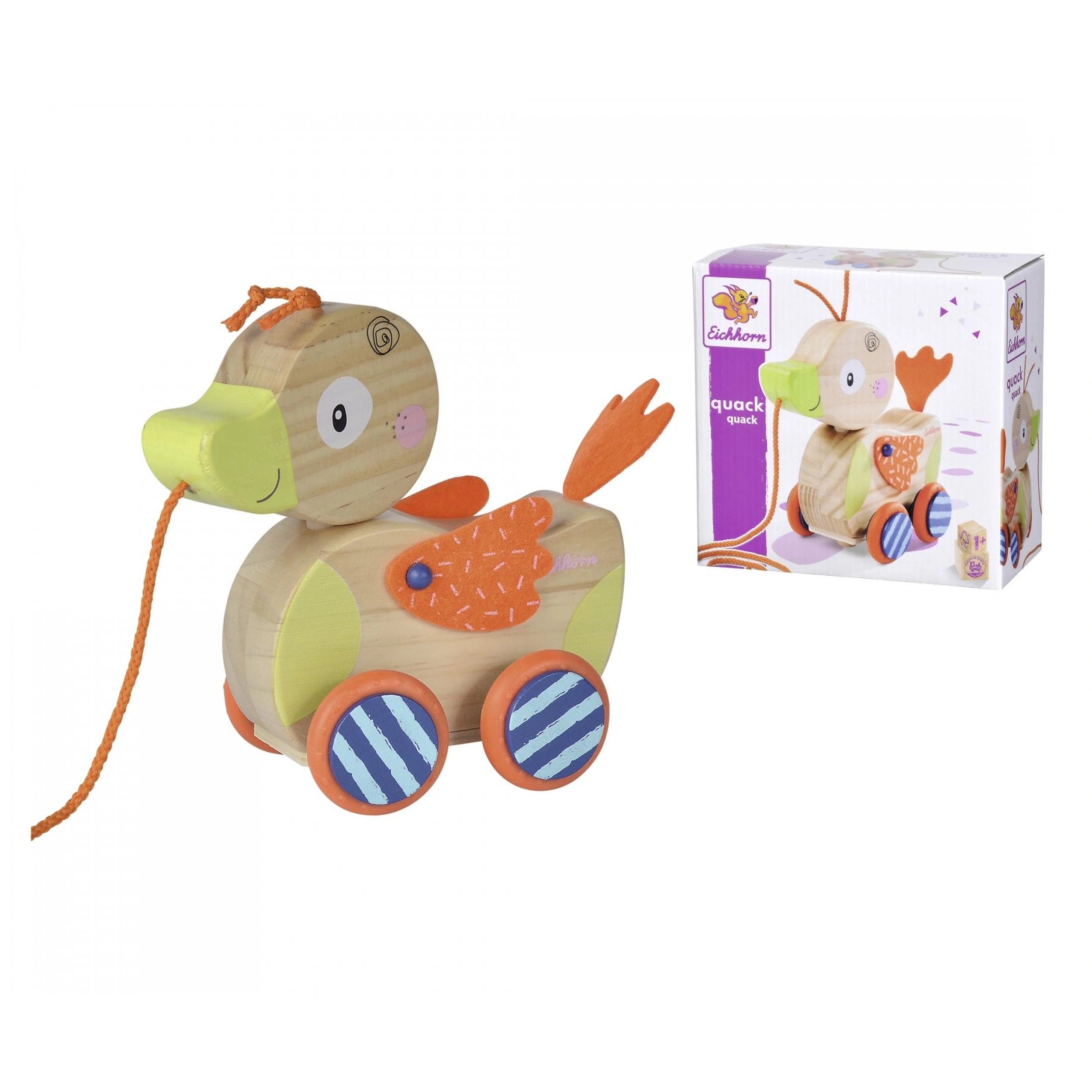 Eichhorn - Canard à tirer - Jouets à pousser et à tirer - Jouets à pousser et à tirer