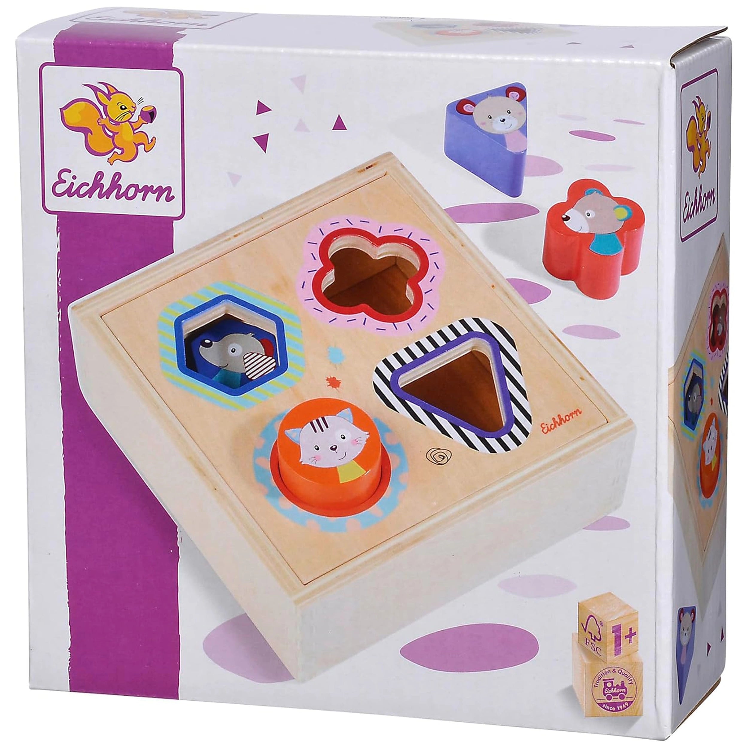 Eichhorn - Boîte de tri des formes Friends - Jouets d'activité pour bébés - Jouets d'activité pour bébés