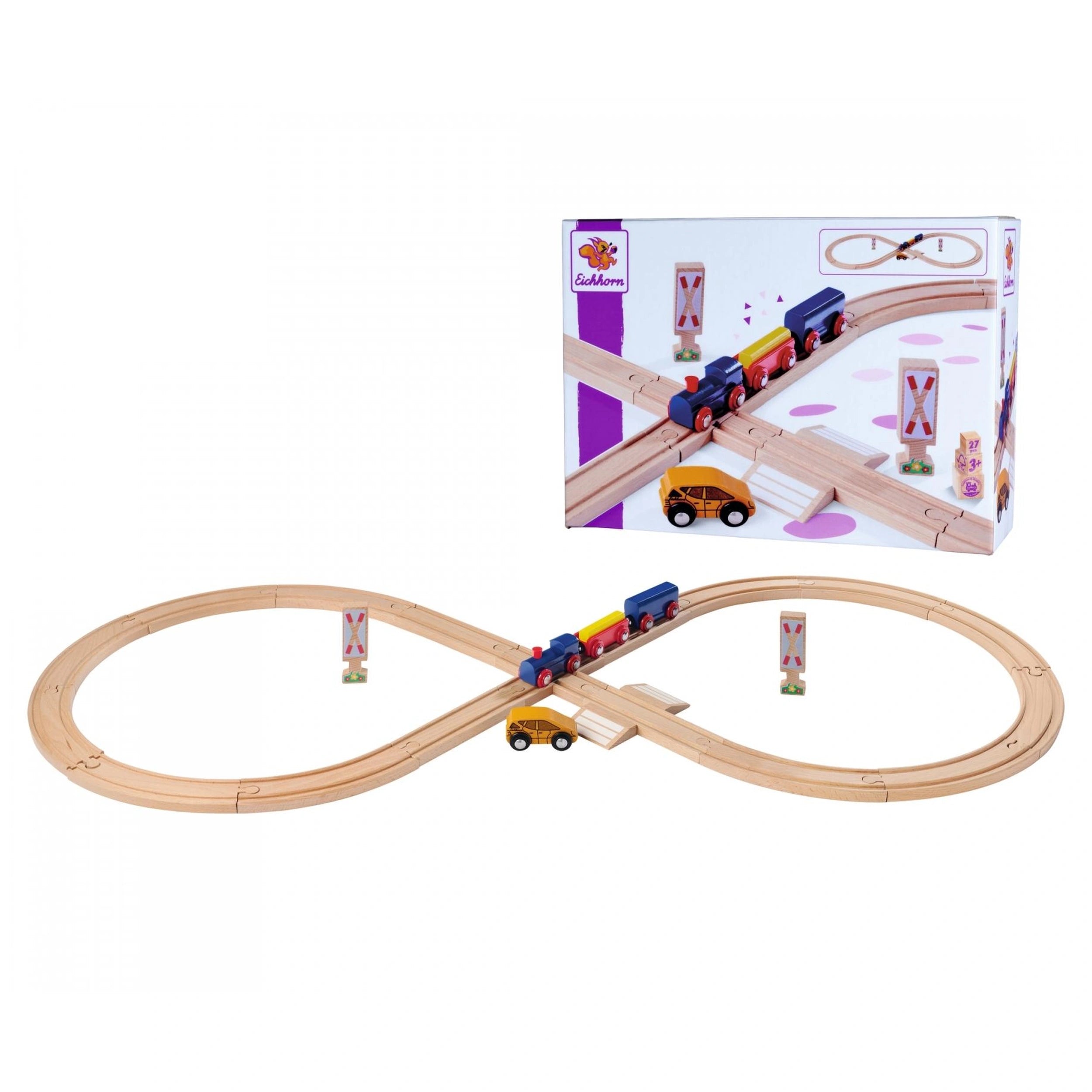 Eichhorn - Ensemble de jeu de rails de train 8 figures - 27 pièces - Trains jouets et ensembles de train - Trains jouets et ensembles de train