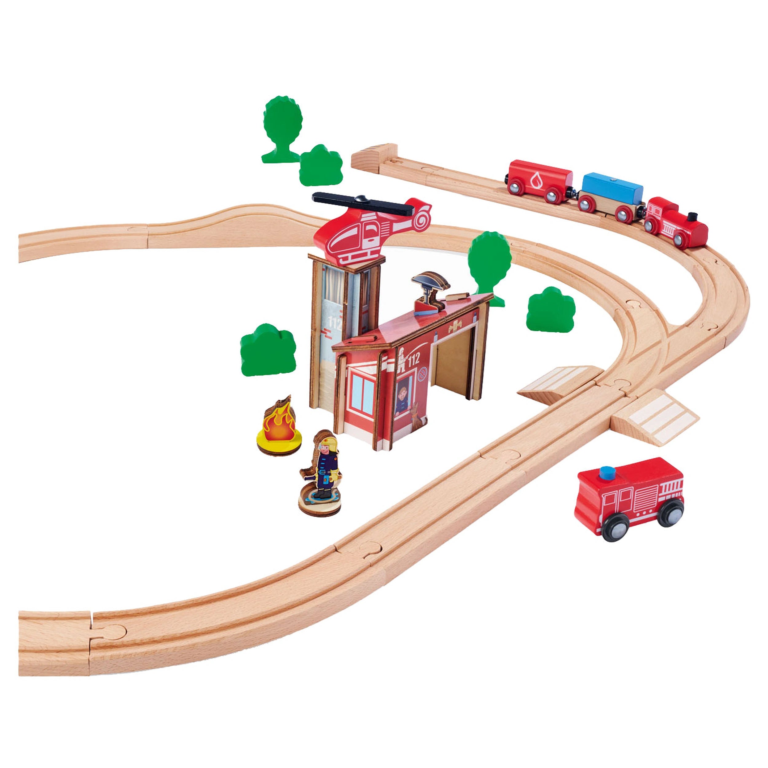 Eichhorn - Train Track with Bridge Playset - 33 Pcs - Toy Trains & Train Sets - Toy Trains & Train Sets