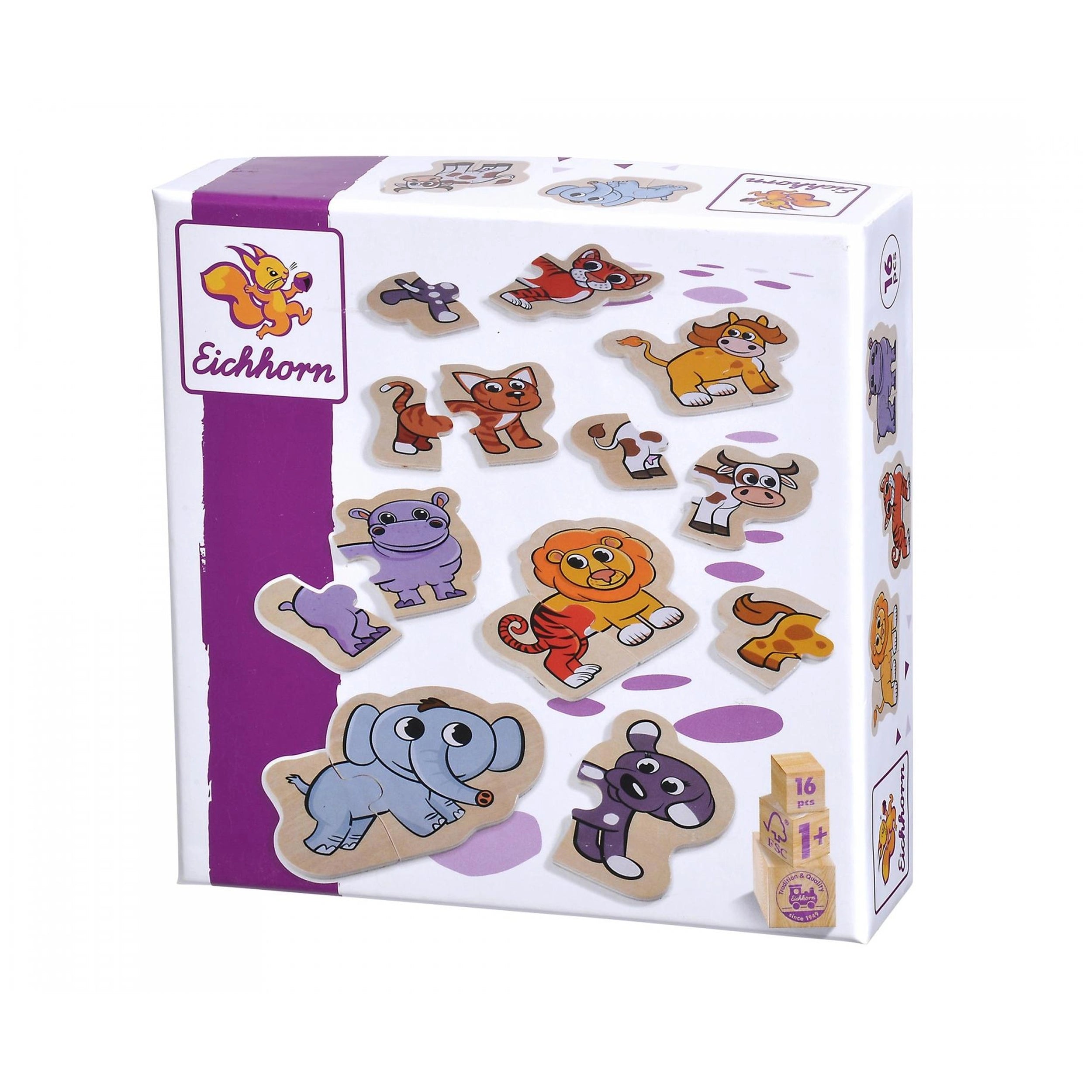 Eichhorn - Puzzle en bois d'animaux - 16 pièces - Puzzles - Puzzles