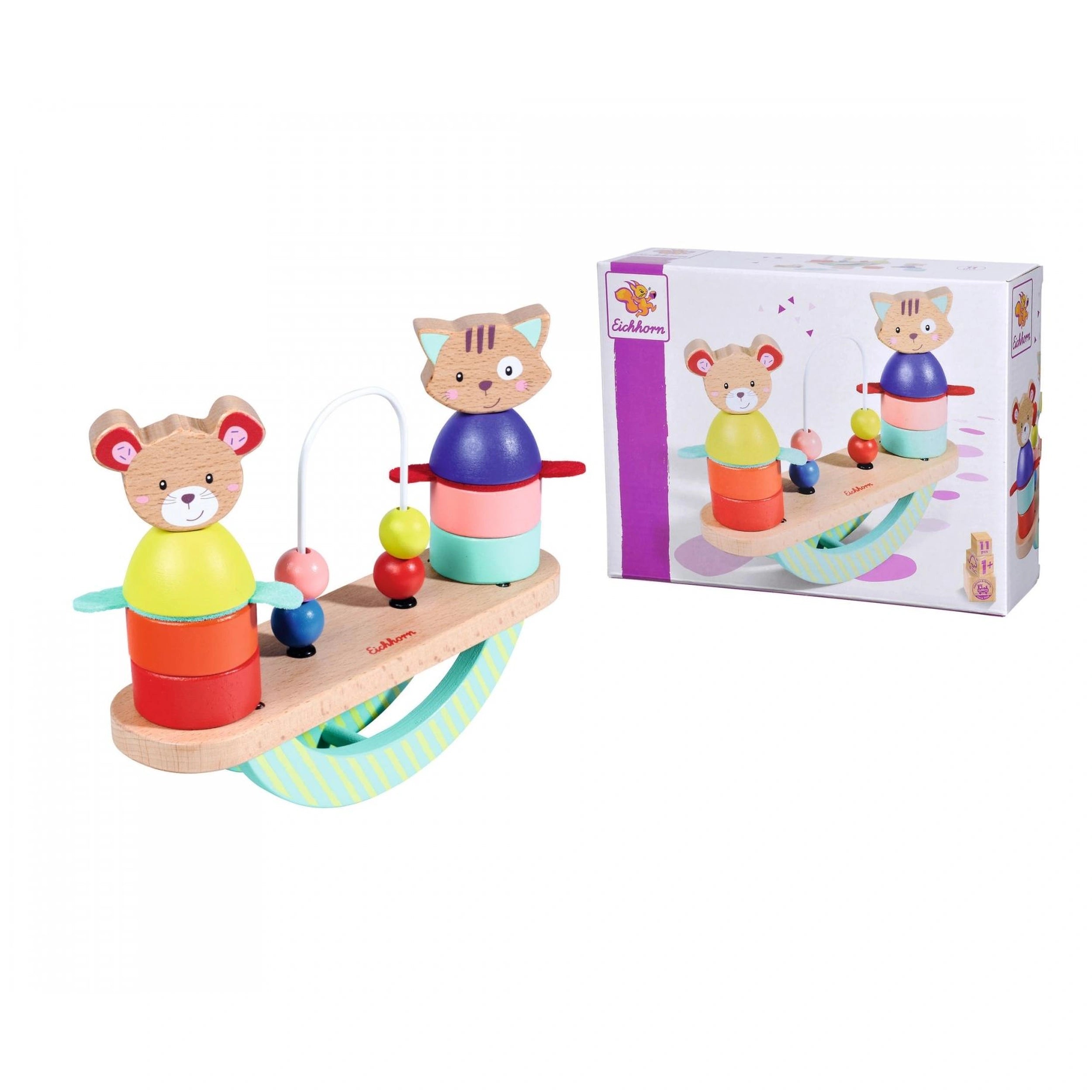 Eichhorn - Jeu d'équilibre en bois Animaux - Jouets d'activité pour bébé - Jouets d'activité pour bébé