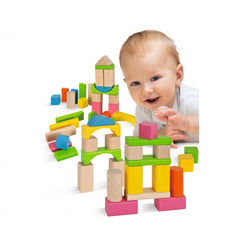 Eichhorn - Blocs en bois - 60 pièces - Jouets de tri et d'empilage - Jouets de tri et d'empilage