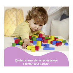 Eichhorn - Blocs en bois colorés - 100 pièces - Jouets de tri et d'empilage - Jouets de tri et d'empilage