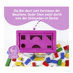 Eichhorn - Blocs en bois colorés - 100 pièces - Jouets de tri et d'empilage - Jouets de tri et d'empilage