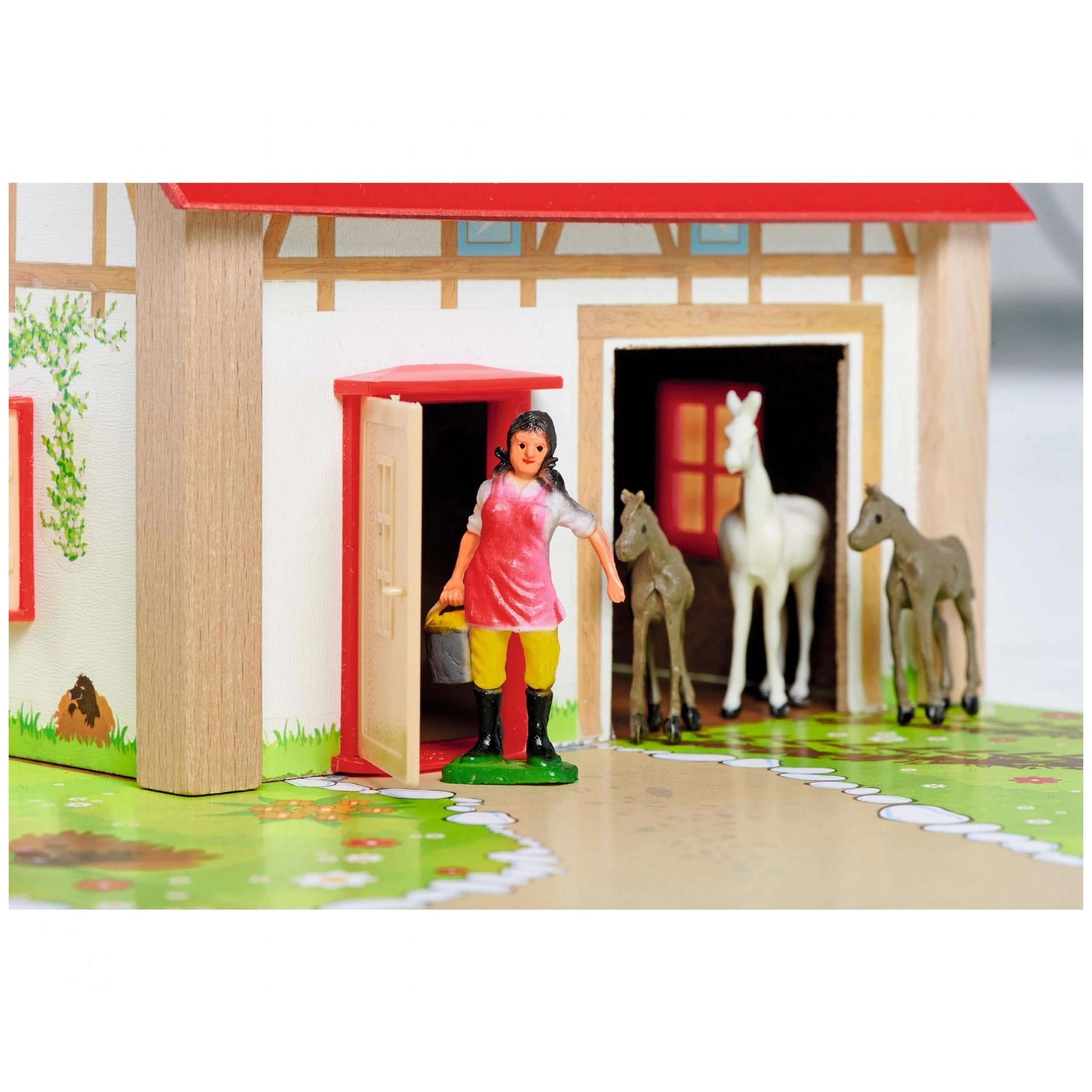 Eichhorn - Ferme en bois avec accessoires - 20 pièces - Jeux de rôle - Jeux de rôle