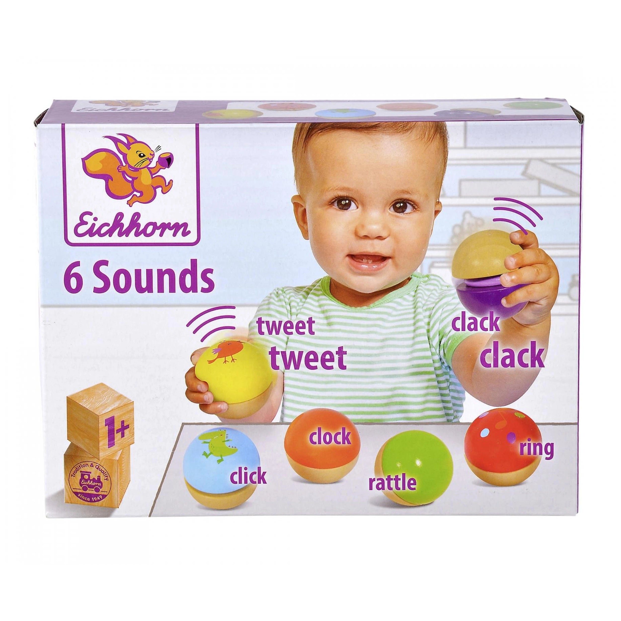 Eichhorn - Wooden Music Balls - 6 Pcs - Baby Activity Toys