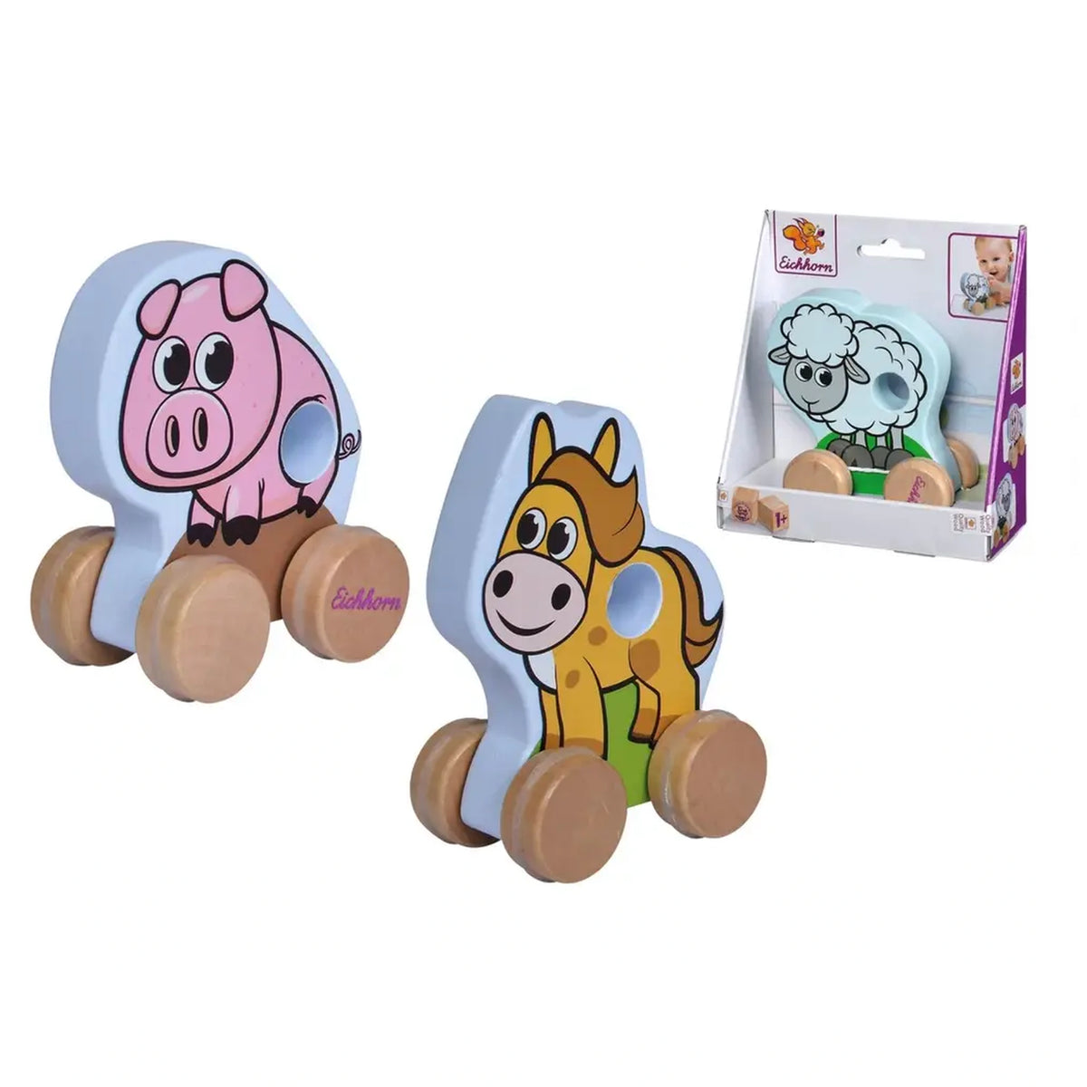Eichhorn - Wooden Push and Pull Animal - Push & Pull Toys