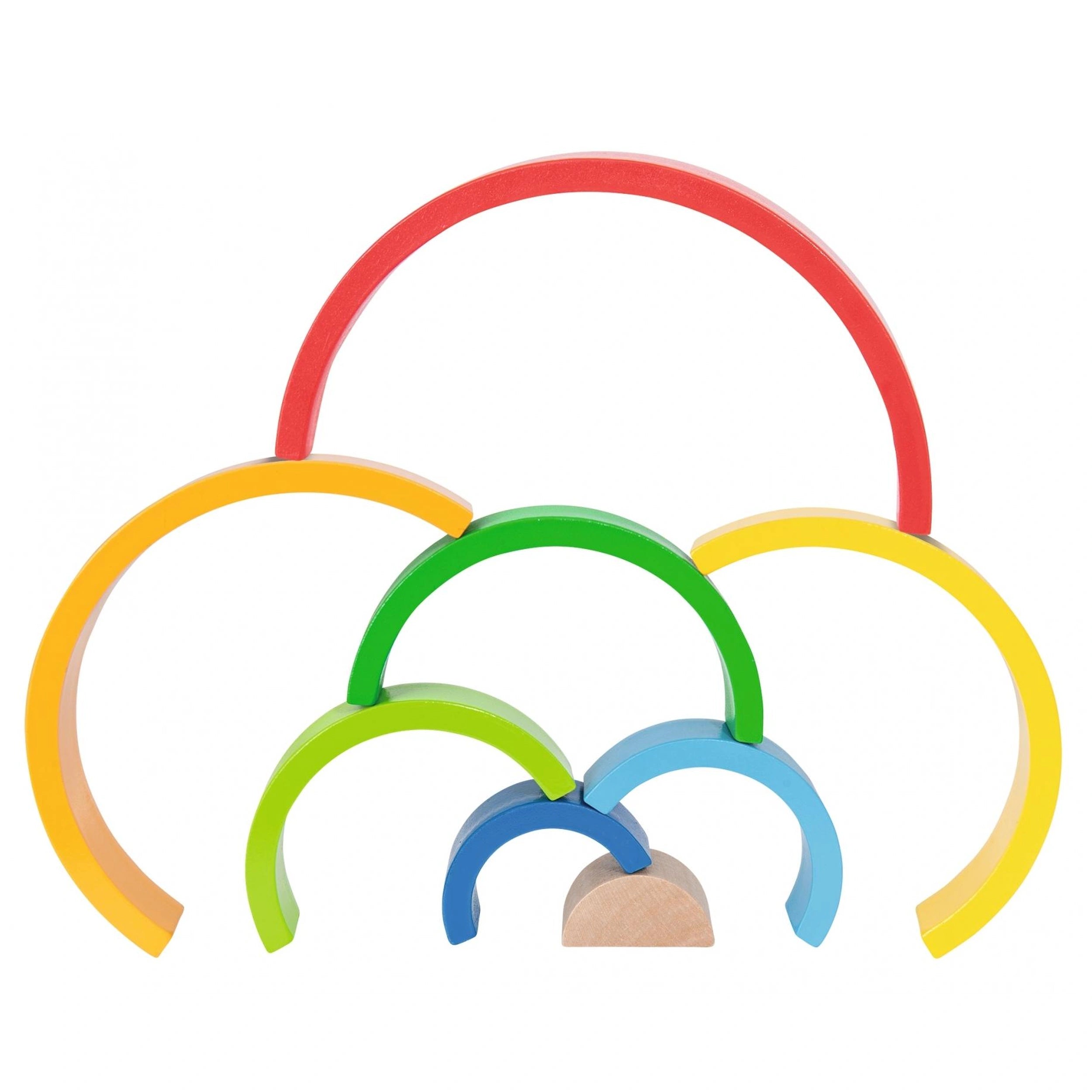 Eichhorn - Arc-en-ciel empilable en bois - 8 pièces - Jouets d'activité pour bébé - Jouets d'activité pour bébé