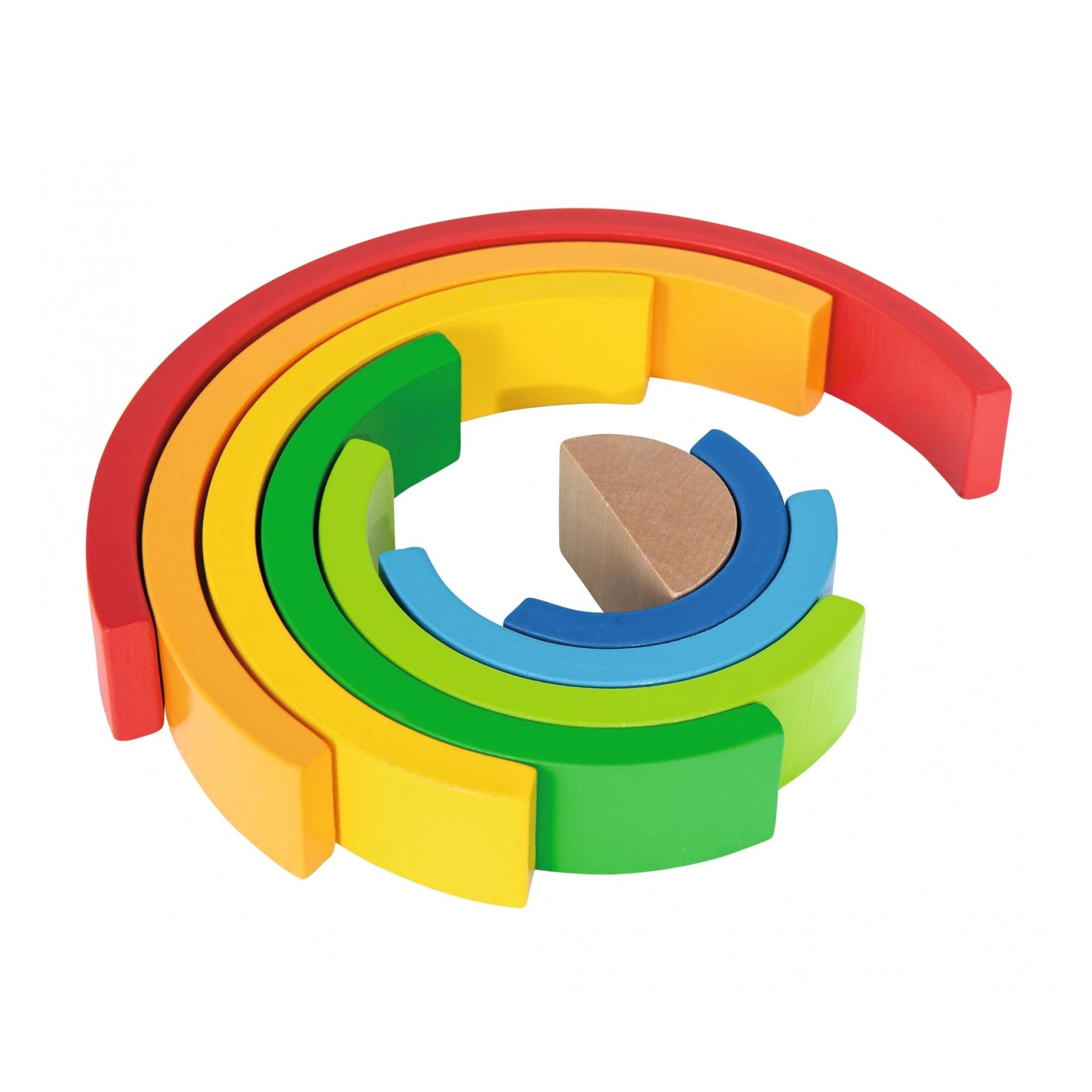Eichhorn - Arc-en-ciel empilable en bois - 8 pièces - Jouets d'activité pour bébé - Jouets d'activité pour bébé