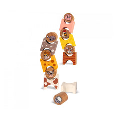 Eichhorn - Wooden Stacking Game Farm Animals -14 Pcs - Sorting & Stacking Toys