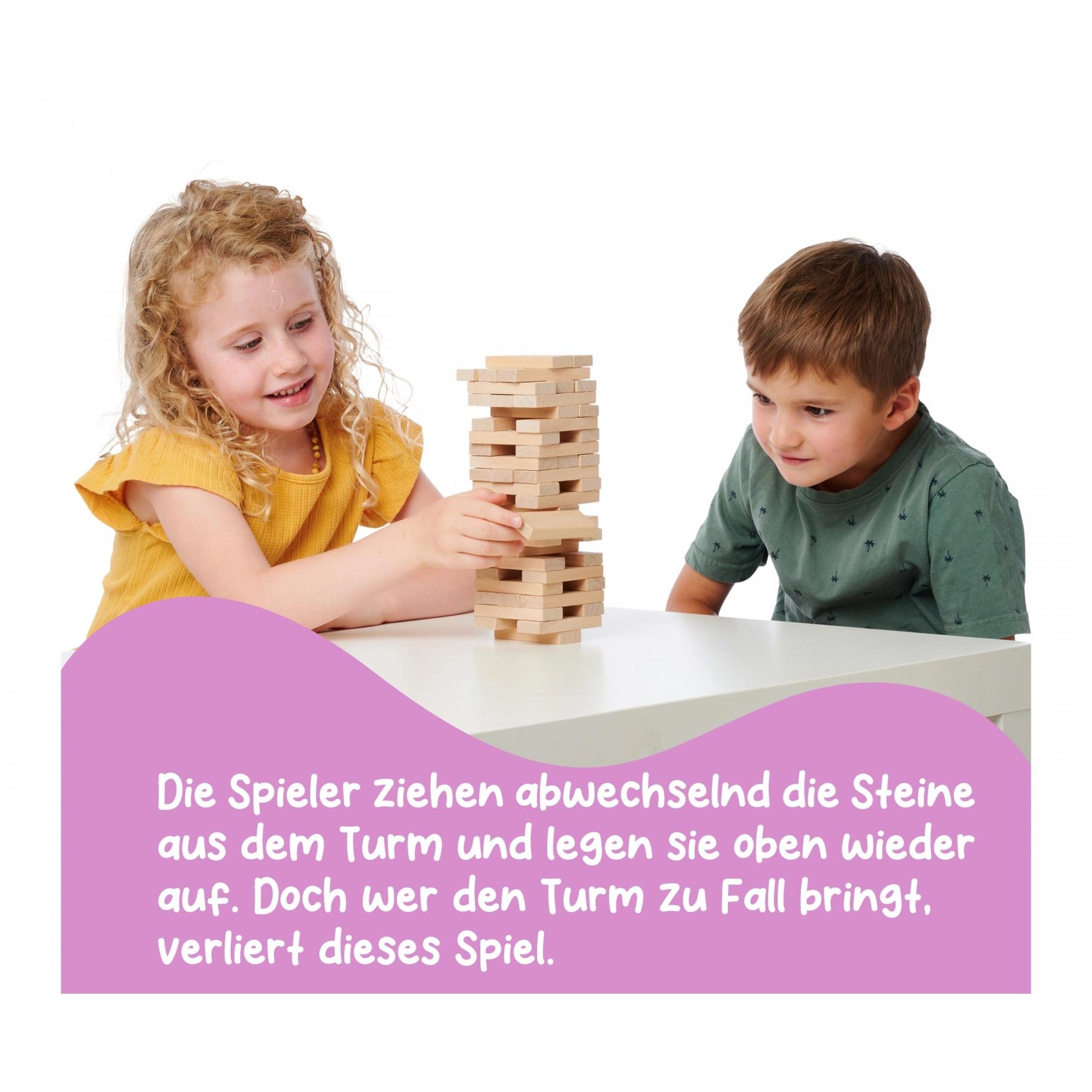 Eichhorn - Tour de blocs en bois empilables - 54 pièces - Jeux de société - Jeux de société