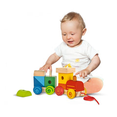 Eichhorn - Wooden Train - 11 Pcs - Push & Pull Toys - Push & Pull Toys