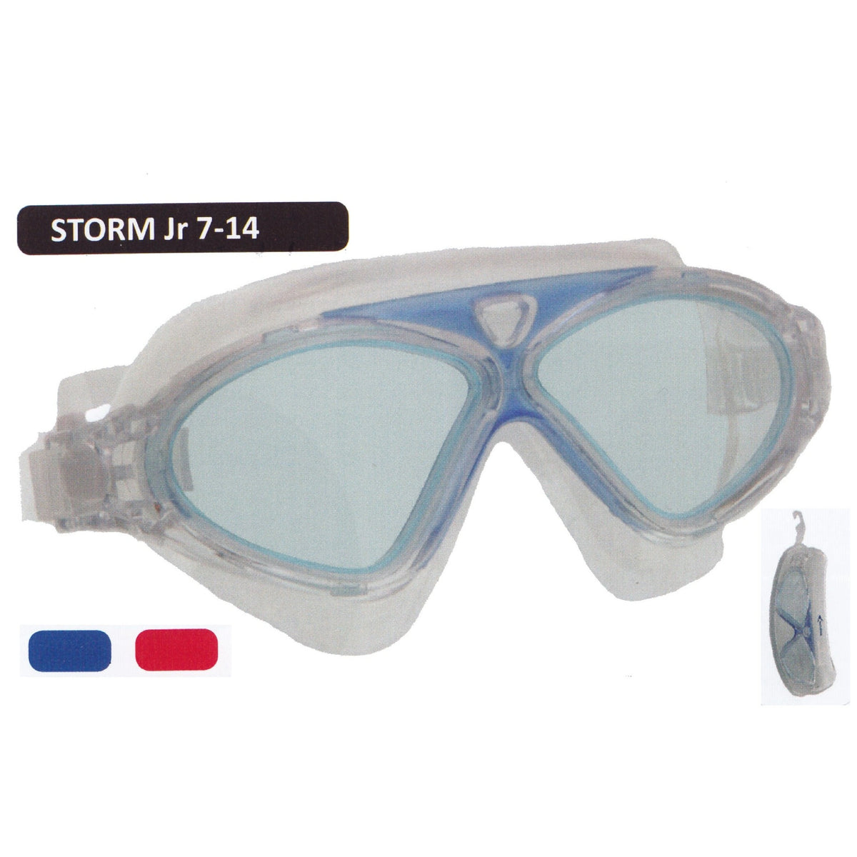 Escubia - Storm Junior Allergy Free Silicon Swimming Goggles Age: 7 - 14