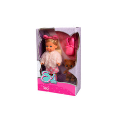 Evi - Poupée en tenue confortable avec ours en peluche - Ensembles de jeux de poupées et figurines