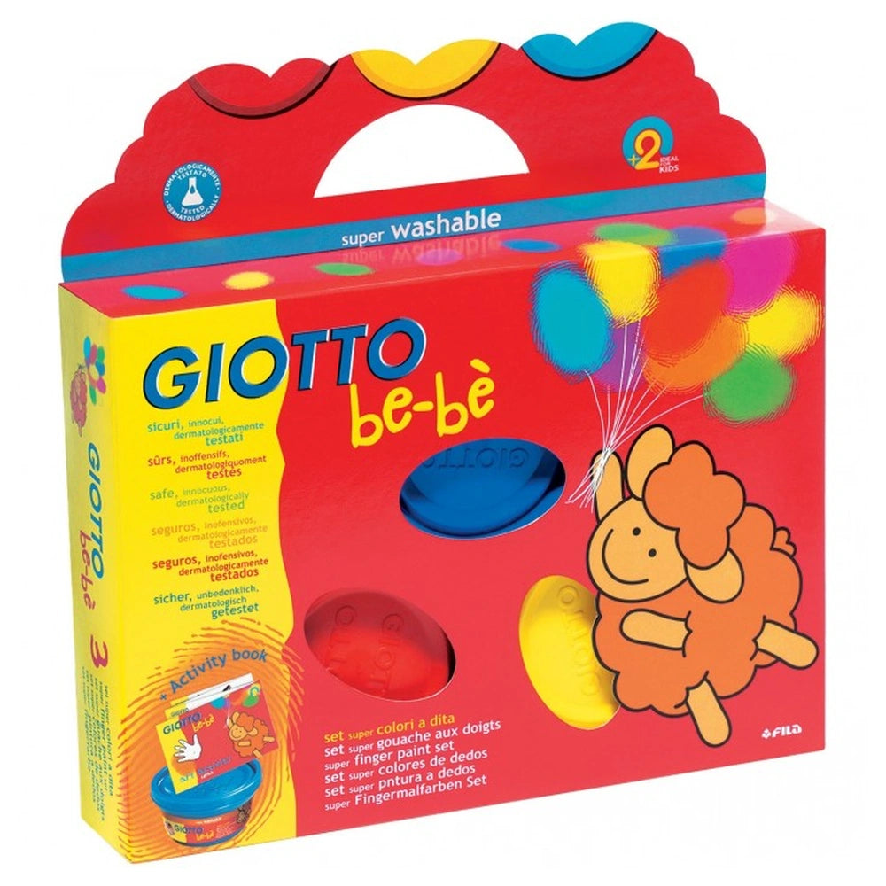 FILA - Loisirs créatifs - Set de peinture Giotto be-bè Super - Lavable et sûr - 2 Ans+