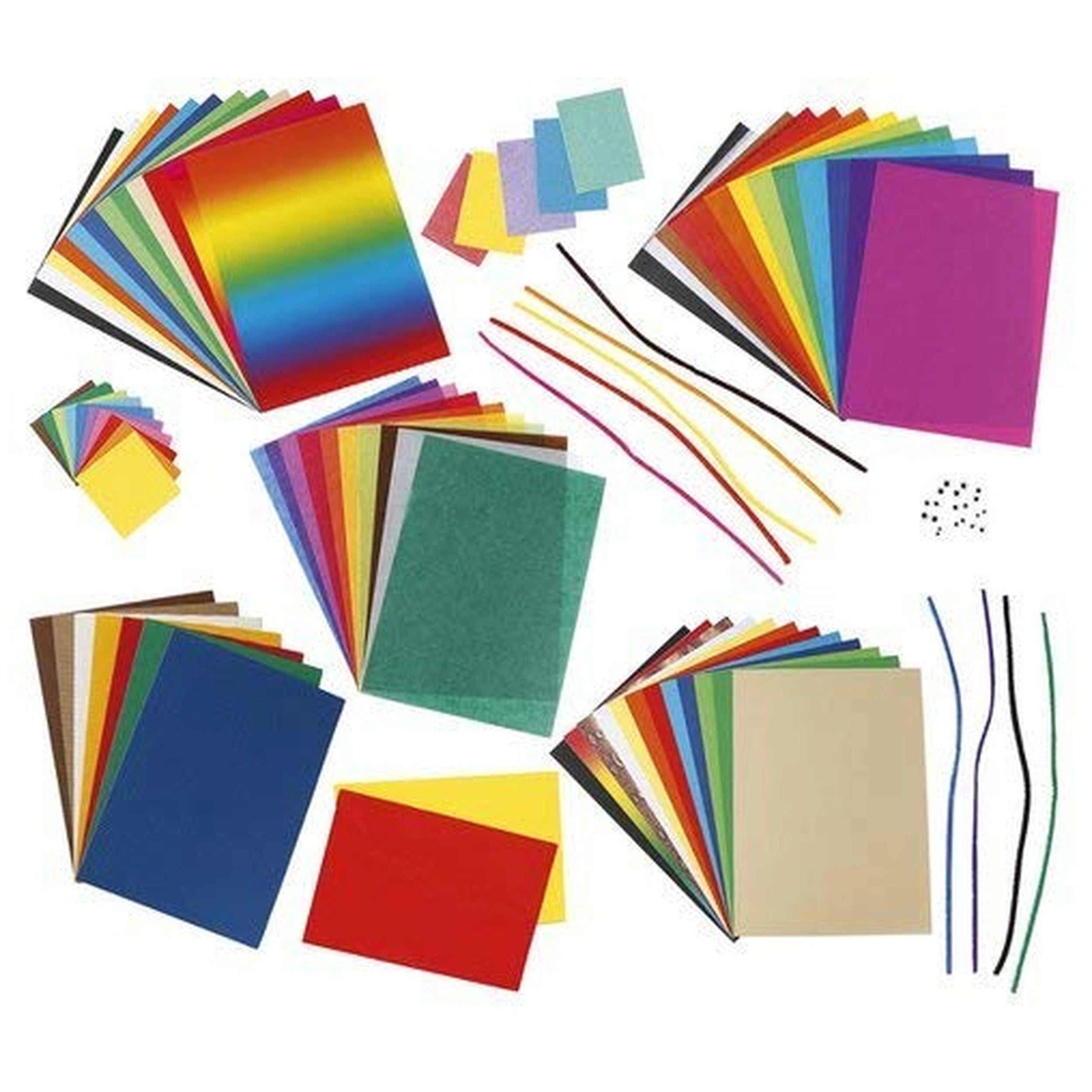 Folia - Set de Papier à Découper Creative Box Toute l'Année 323 Pièces Feuilles Multicolores - Arts et Métiers